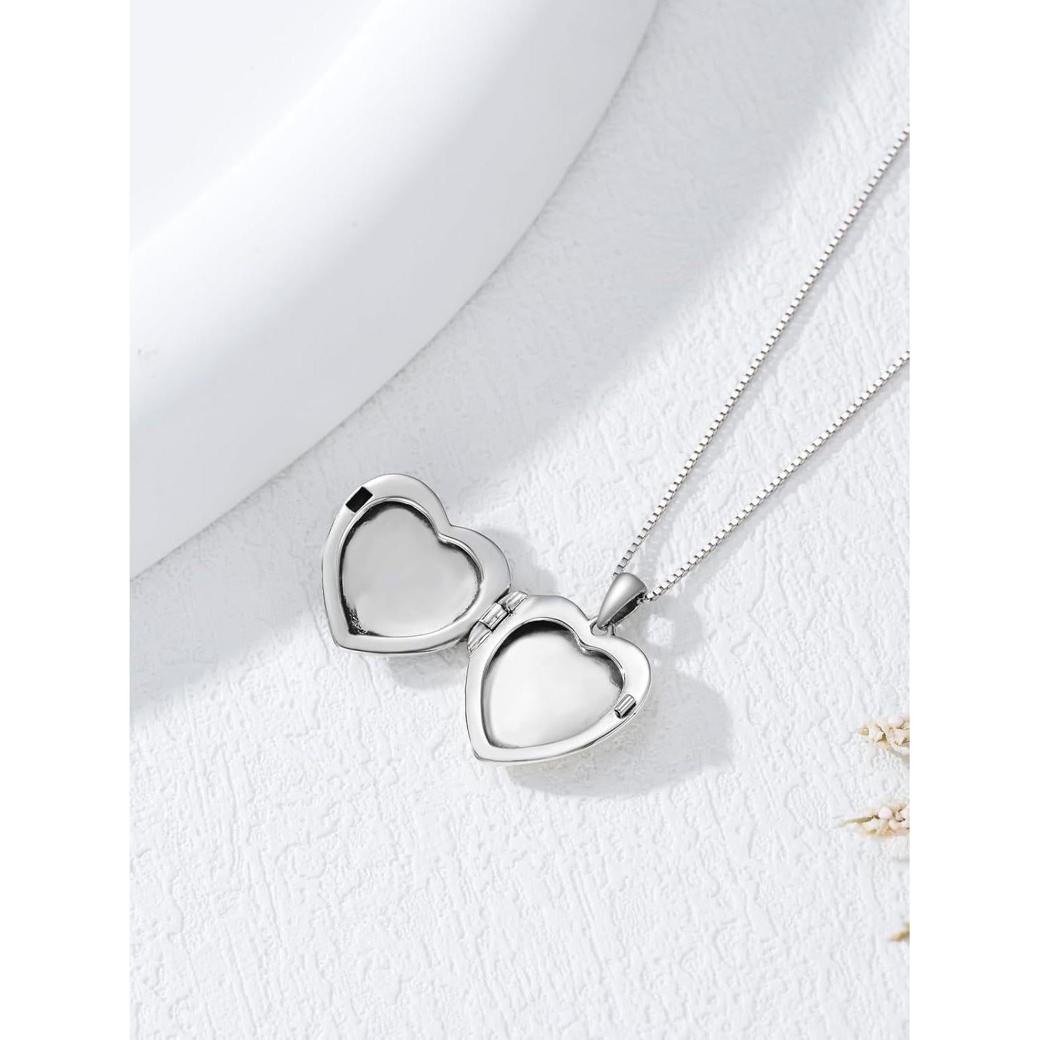 Collar Locket de Foto Dorunmo 925 Plata Esterlina 19mm