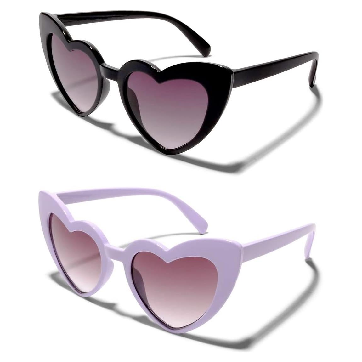 Gafas de sol ShadyVEU para niñas UV400 en forma de corazón