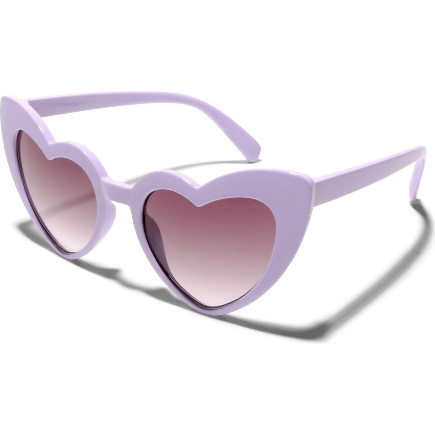 Gafas de sol ShadyVEU para niñas UV400 en forma de corazón