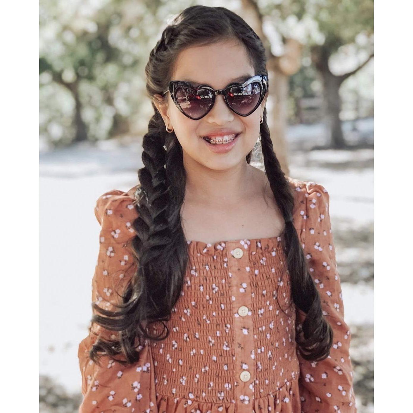 Gafas de sol ShadyVEU para niñas UV400 en forma de corazón