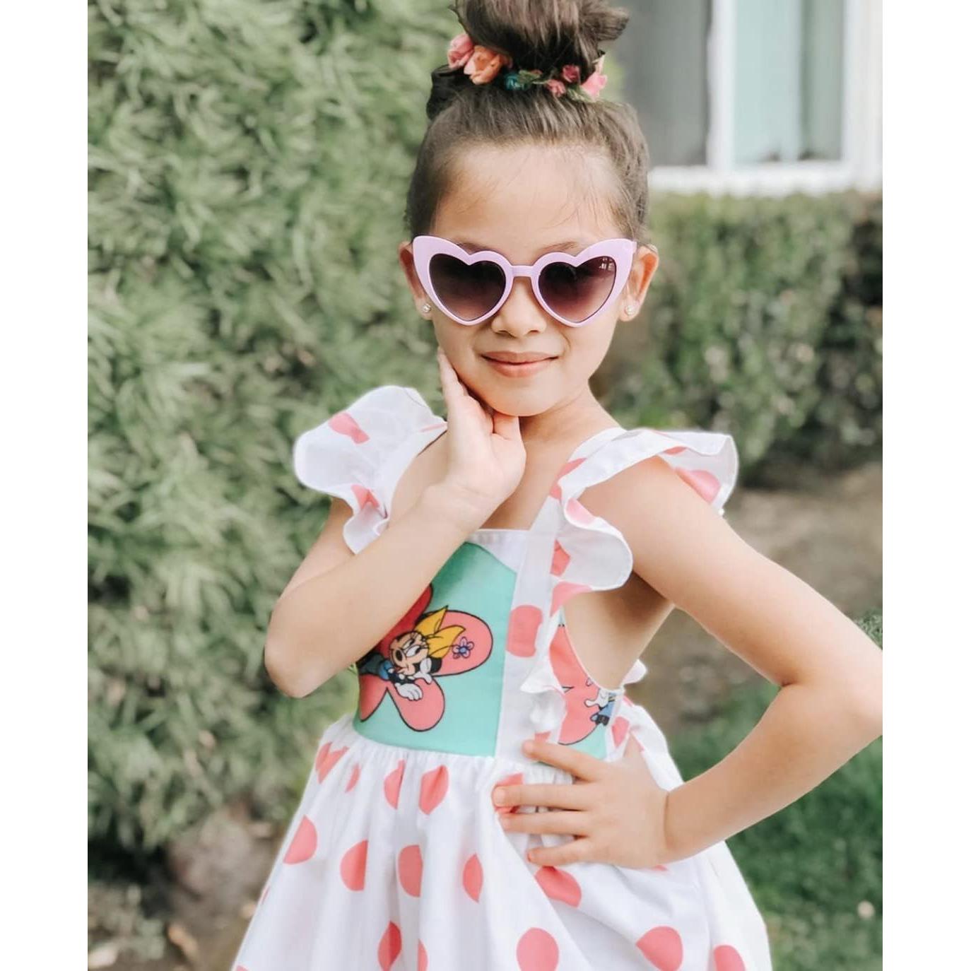 Gafas de sol ShadyVEU para niñas UV400 en forma de corazón