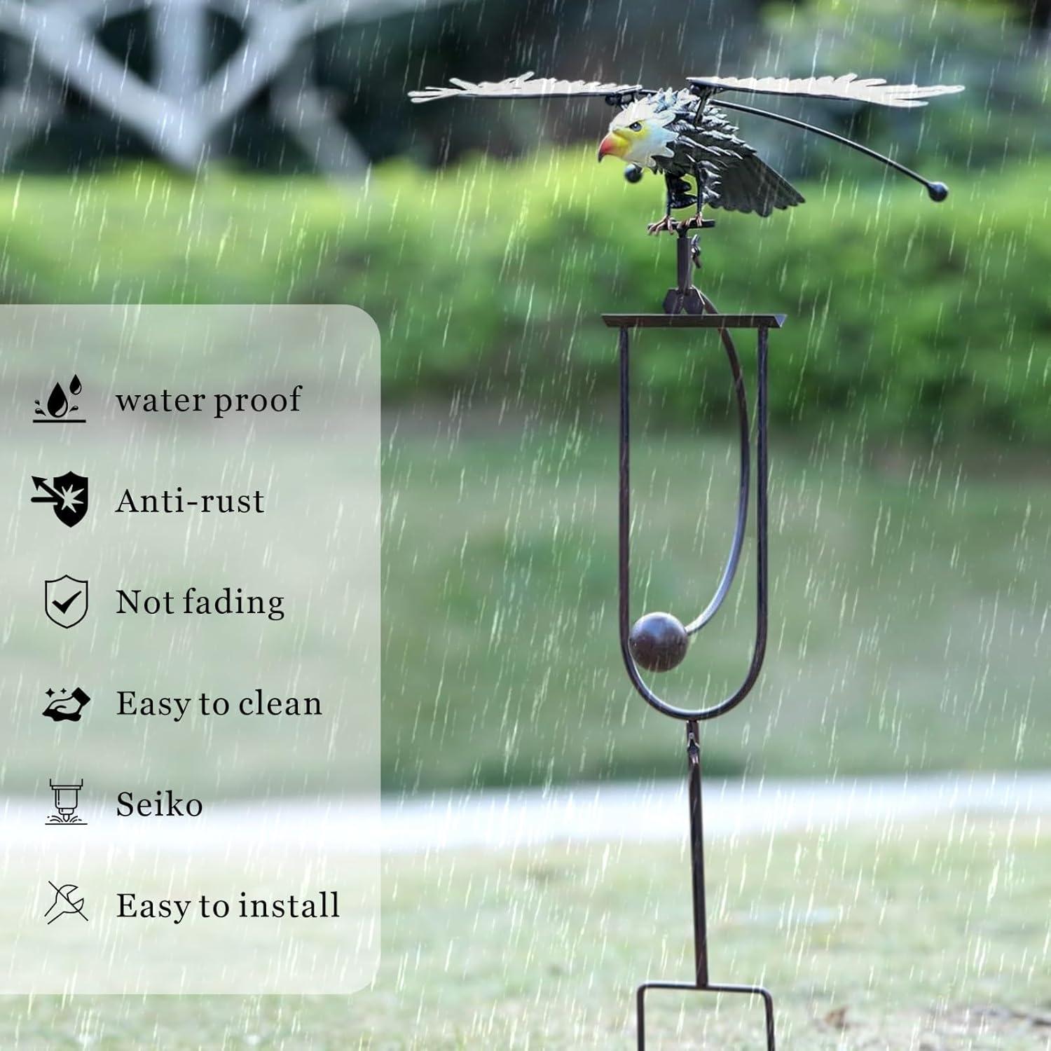 Estaca de Jardín de Búho de Metal Quanqiuyi - 99 cm