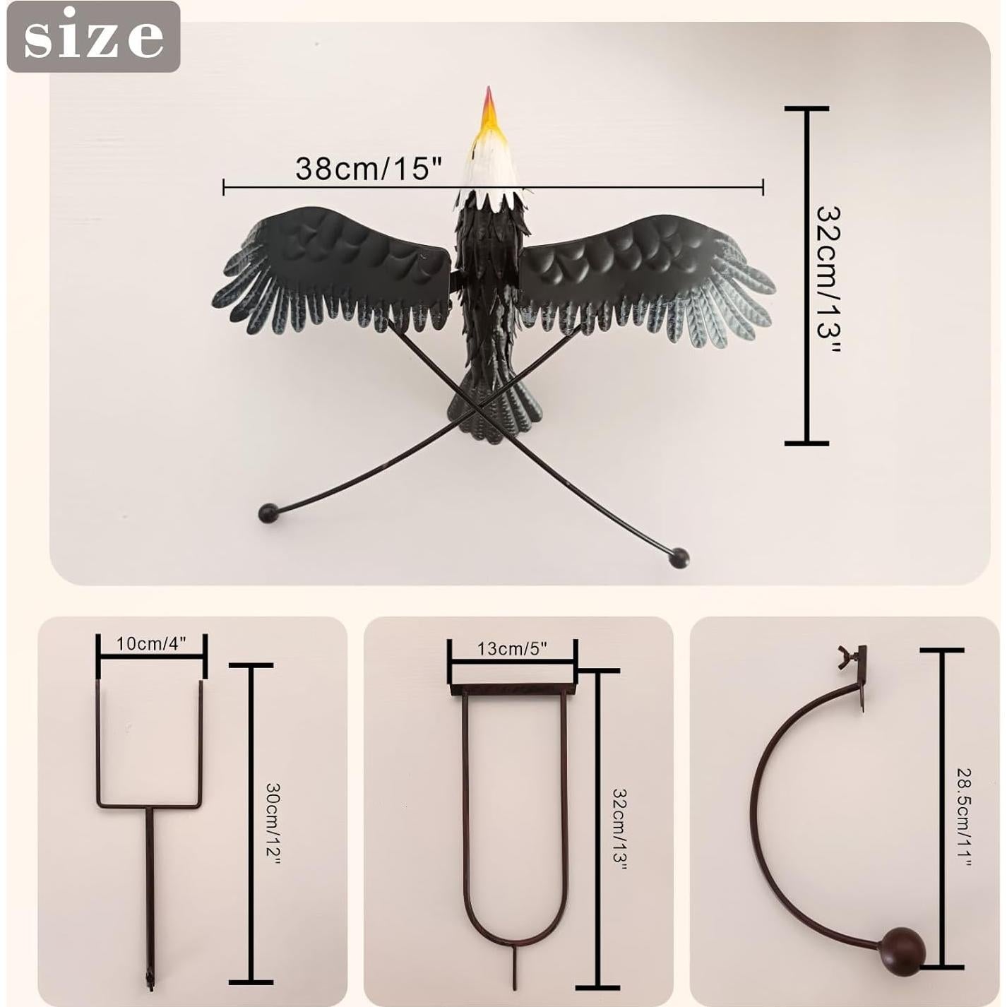 Estaca de Jardín de Búho de Metal Quanqiuyi - 99 cm