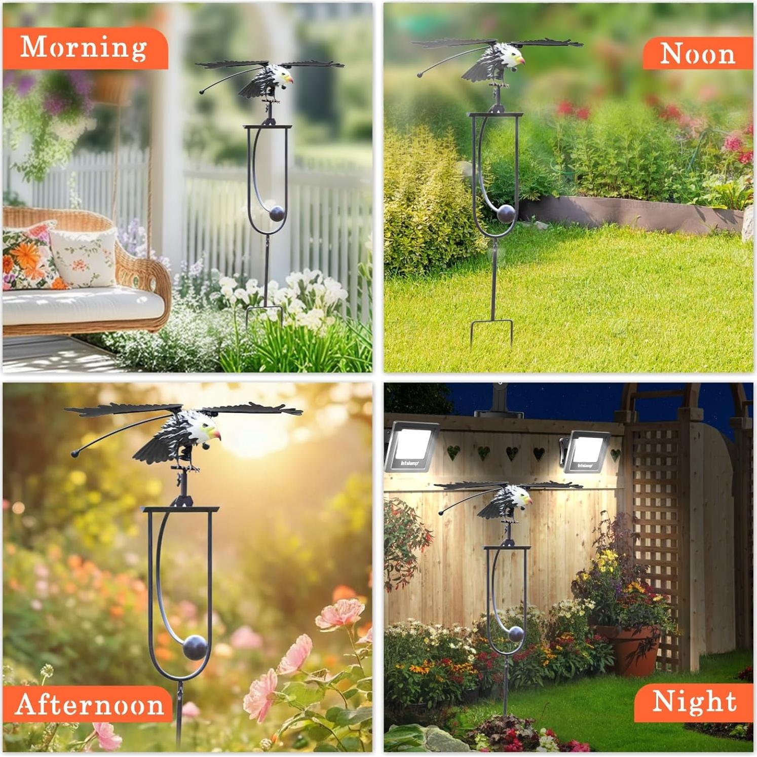 Estaca de Jardín de Búho de Metal Quanqiuyi - 99 cm