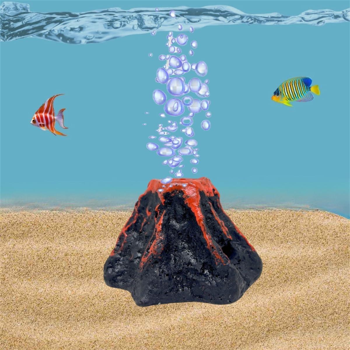 Volcán Acuático Khanoqq con Burbujeador de Aire Marrón 8x5.5cm