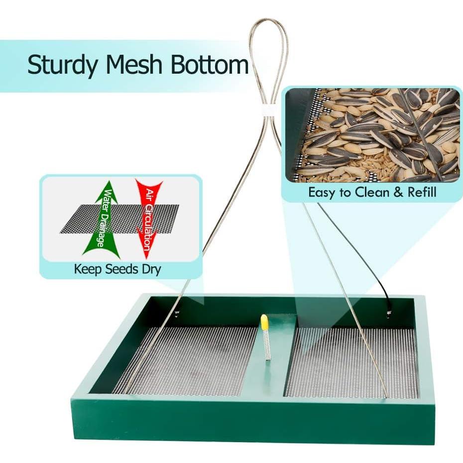 Comedero Colgante para Aves Solution4Patio 4.54 kg Verde