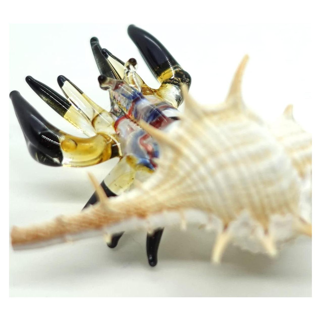 Figurita de Cangrejo Ermitaño de Vidrio Soplado Sansukjai