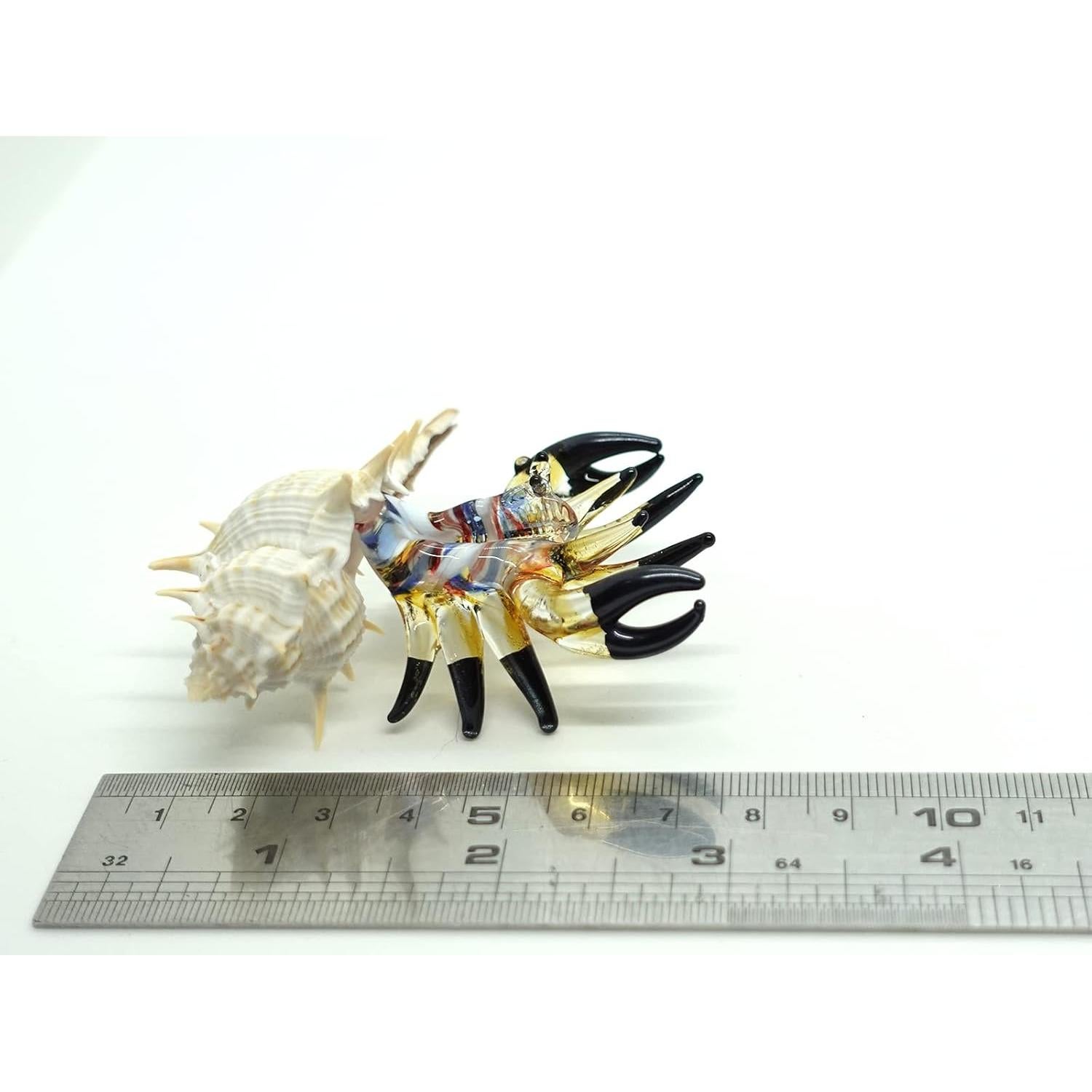 Figurita de Cangrejo Ermitaño de Vidrio Soplado Sansukjai