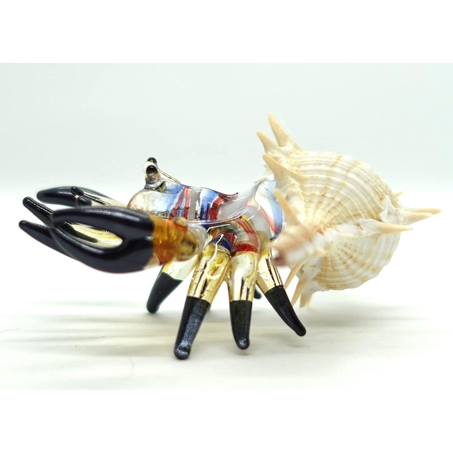 Figurita de Cangrejo Ermitaño de Vidrio Soplado Sansukjai