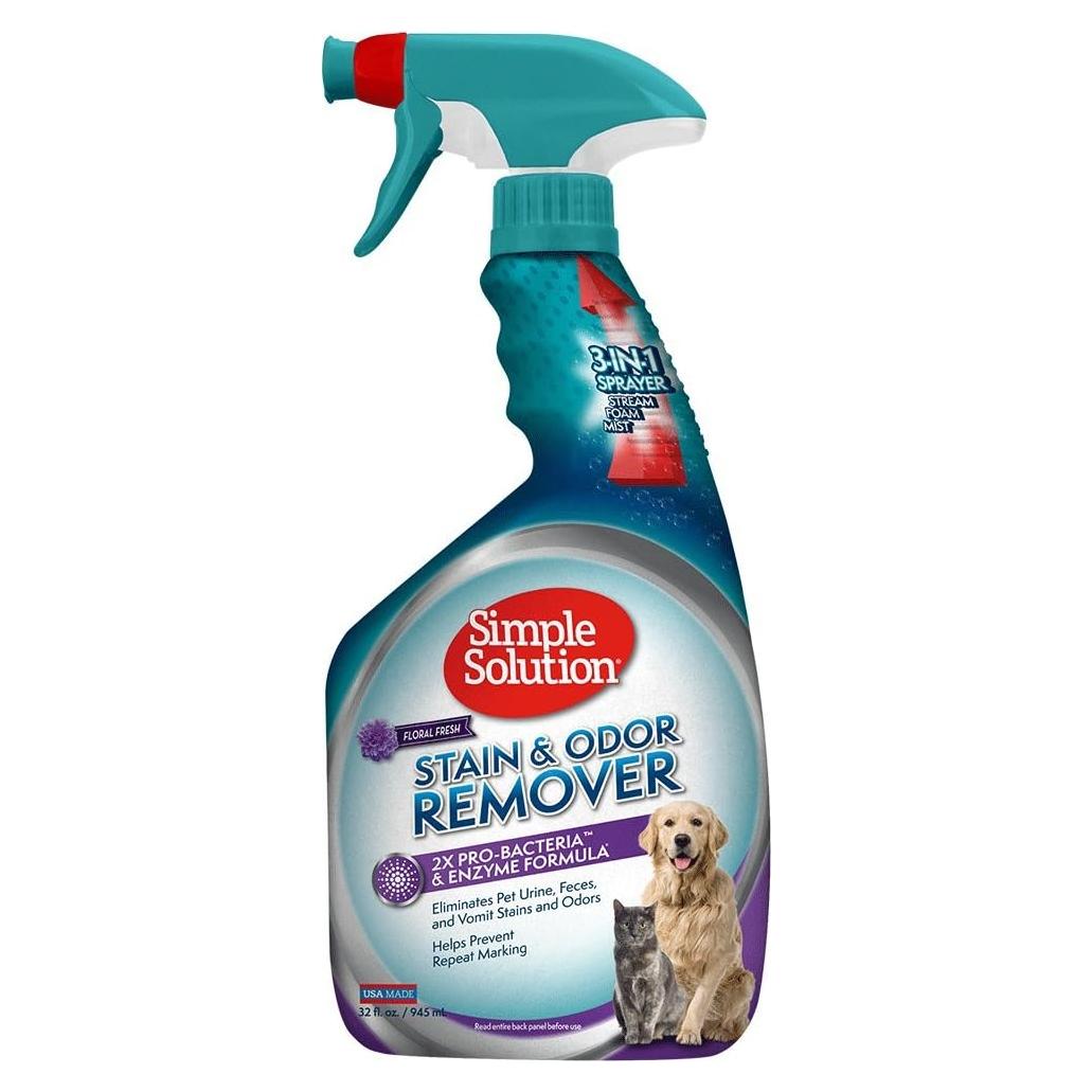 Spray Eliminador de Manchas y Olores Simple Solution 946 ml