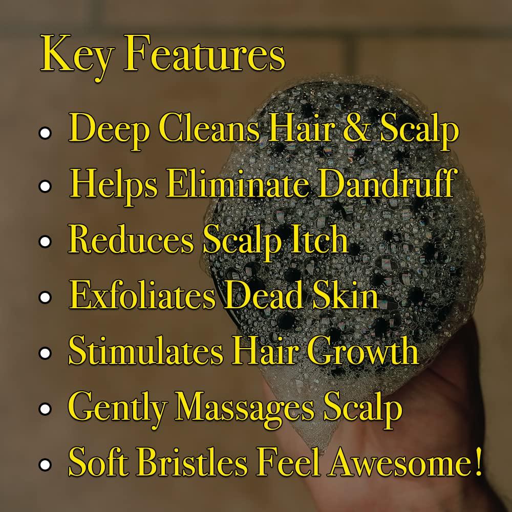 Masajeador de cuero cabelludo Pete & Pedro - Cepillo de champú 9.5 cm