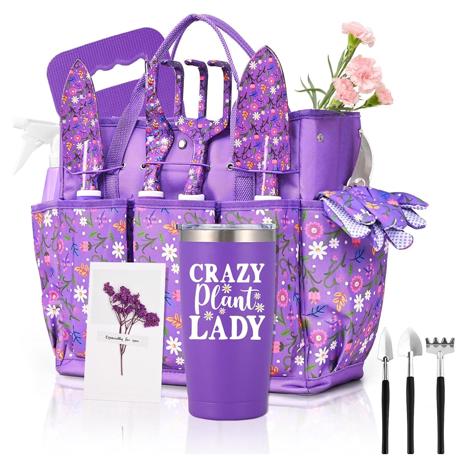 Kit de Jardinería NatuBeau 14 Piezas para Mujeres Púrpura