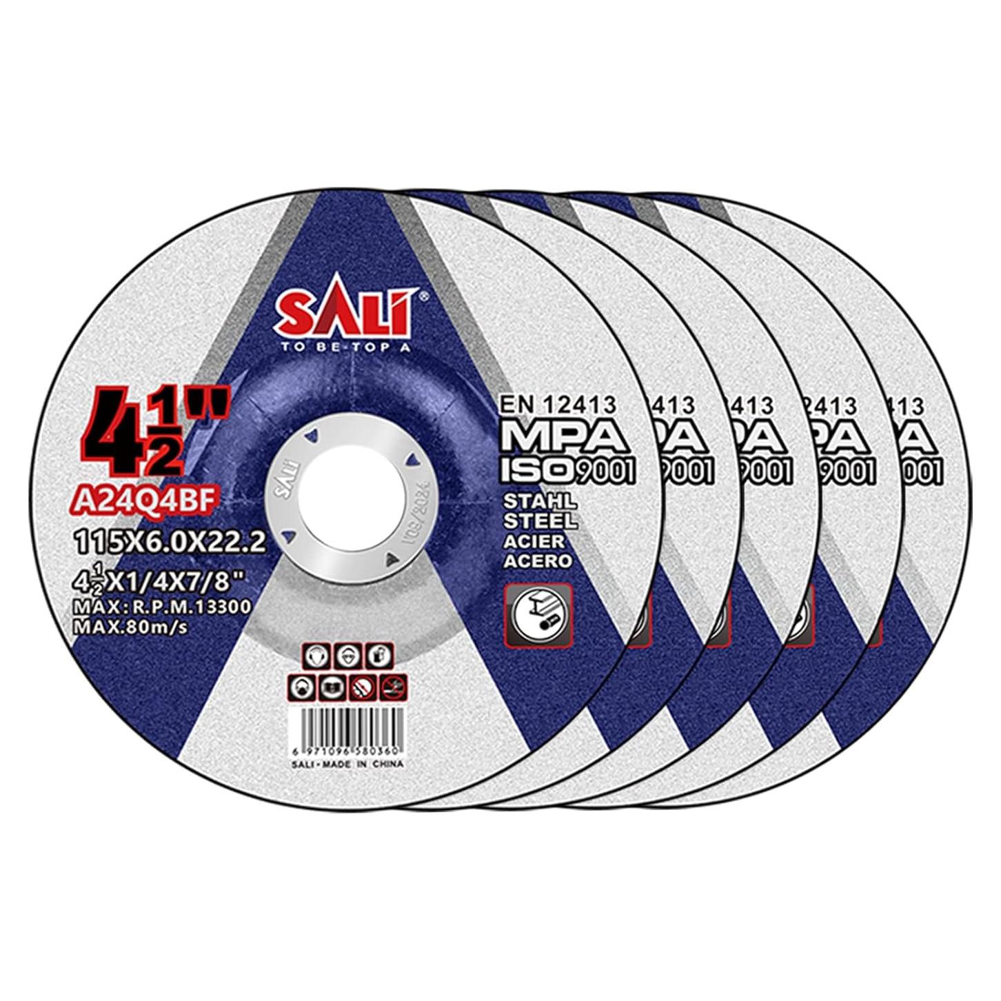 Discos de Corte SALI 4.5" para Metal y Acero Inoxidable - Paquete de 5