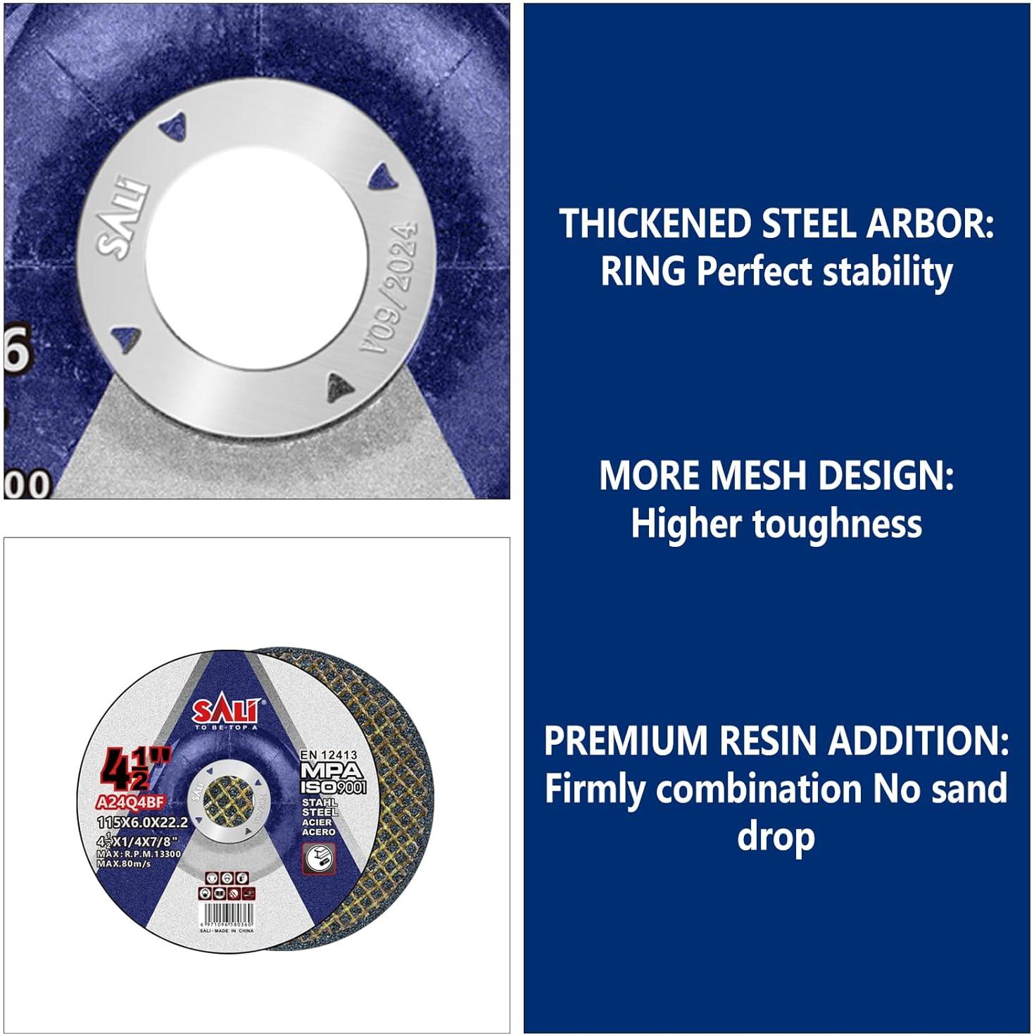 Discos de Corte SALI 4.5" para Metal y Acero Inoxidable - Paquete de 5