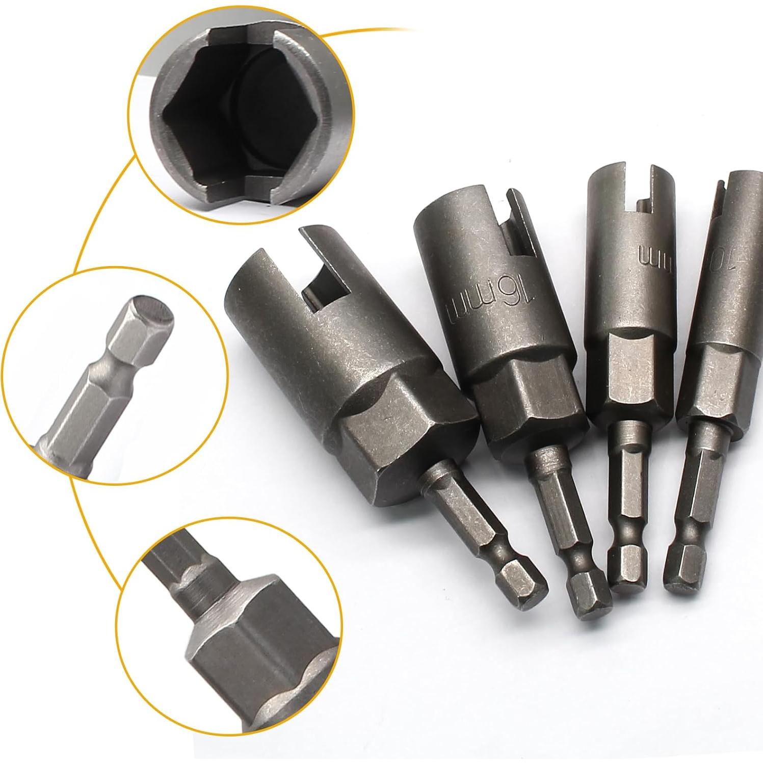 Juego de 4 Controladores de Tuerca Hexagonal Litoexpe 10-18mm