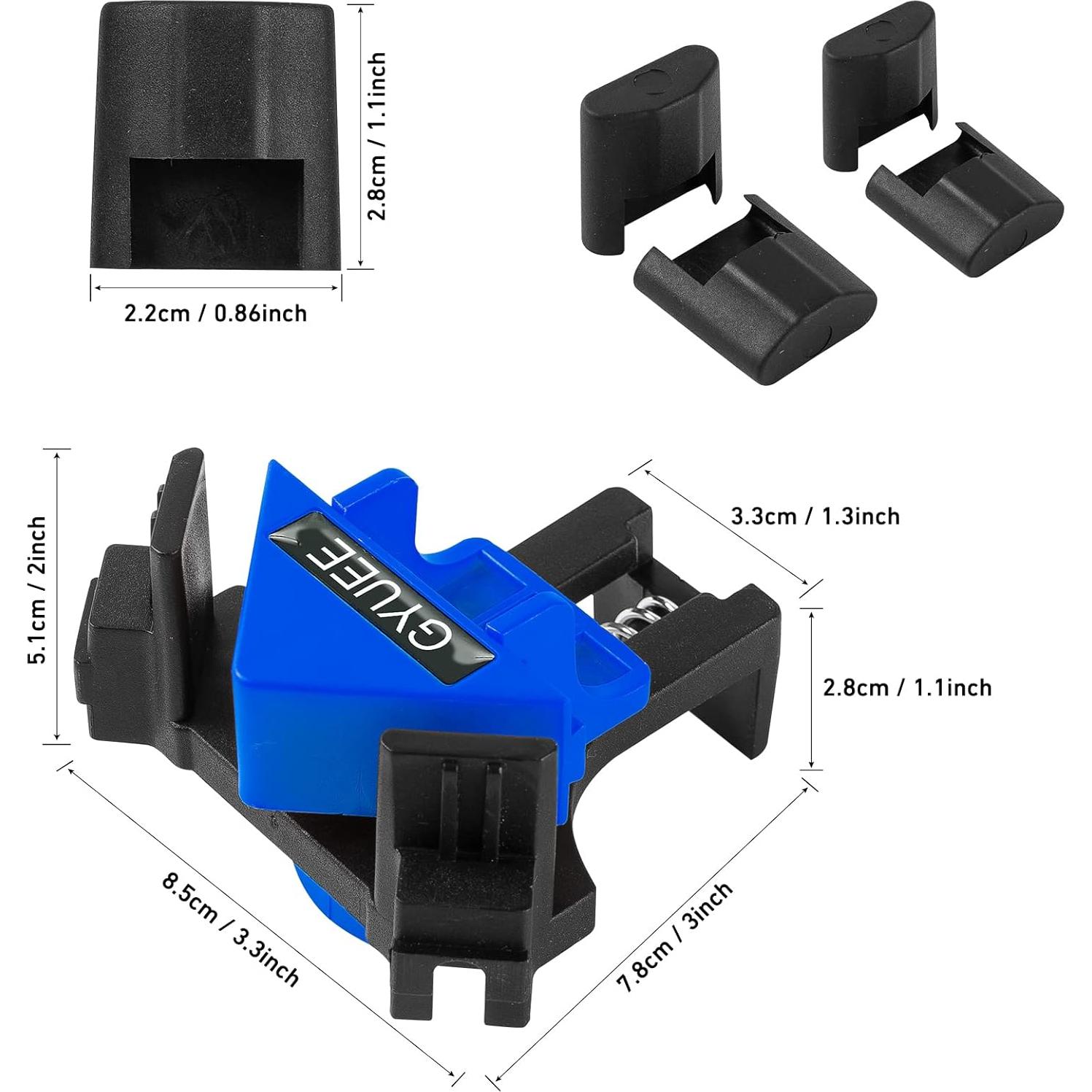 Juego de 4 Abrazaderas de Ángulo Recto GYUEE 90 Grados