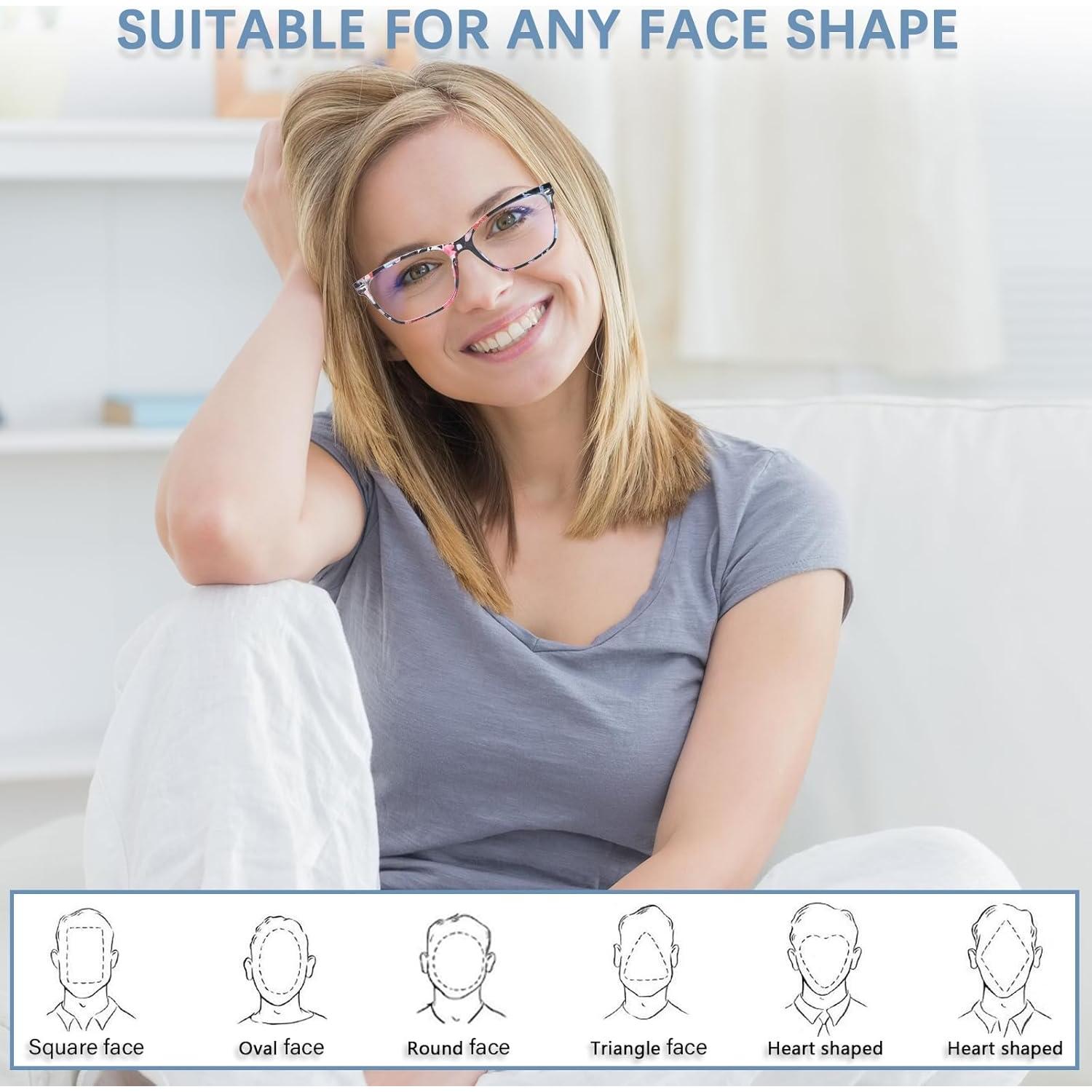 Paquete de 6 Gafas de Lectura Boncamor con Filtro Luz Azul 3.5D