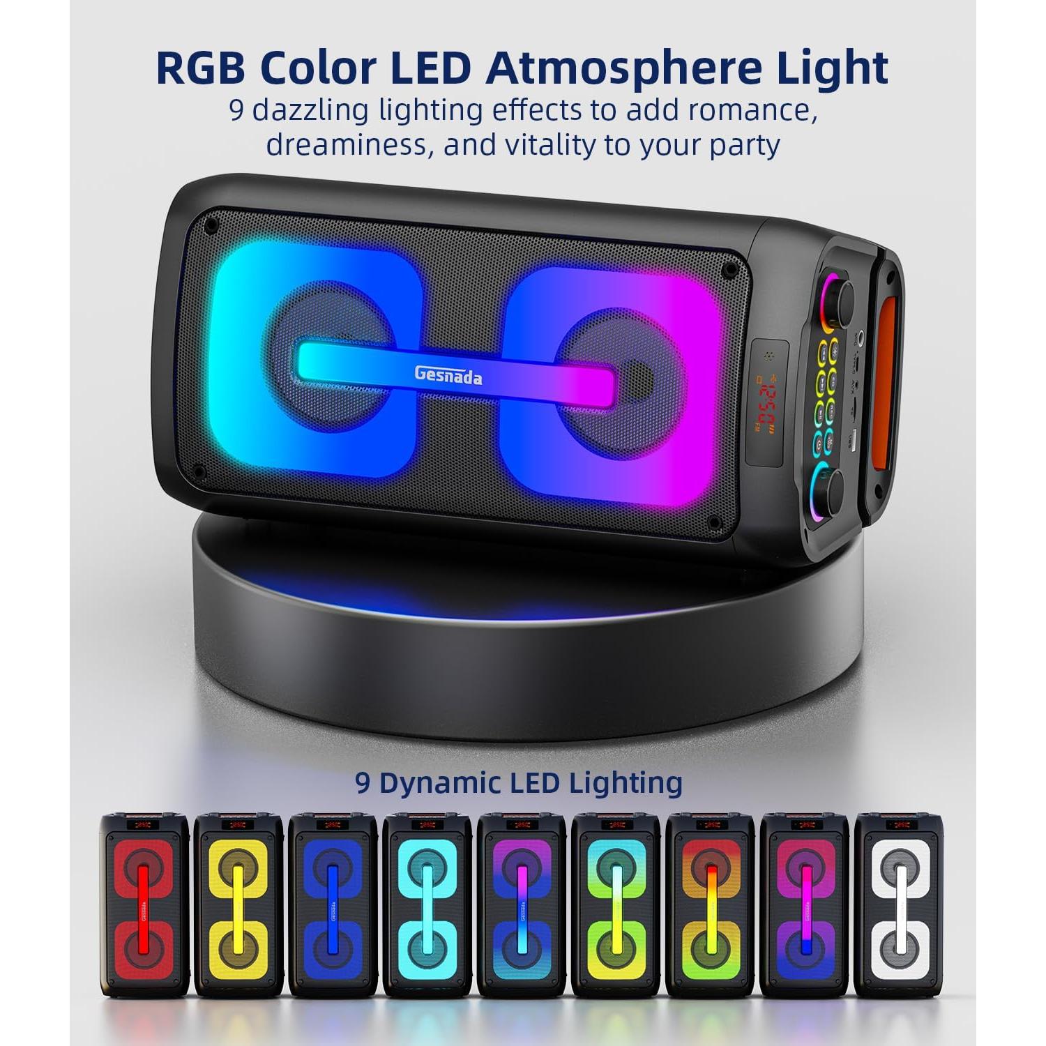 Máquina de Karaoke Gesnada K68 con 2 Micrófonos Inalámbricos