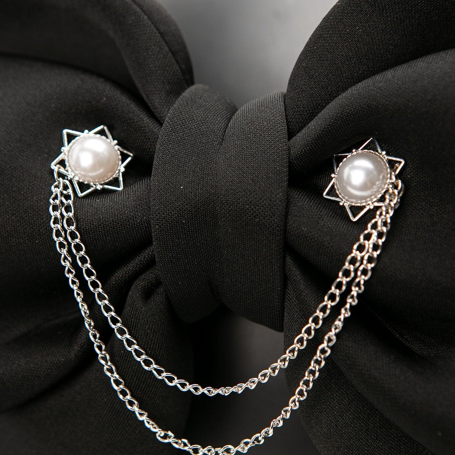 Moño de Tela BuleVina Negro para Casco de Motocicleta y Bicicleta