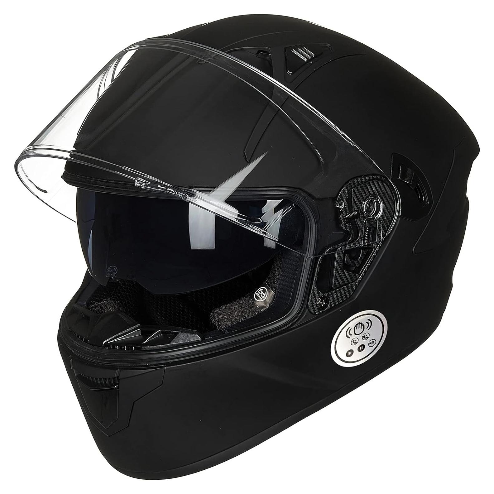 Casco para Moto ILM X9 Bluetooth Integrado Negro Mate L