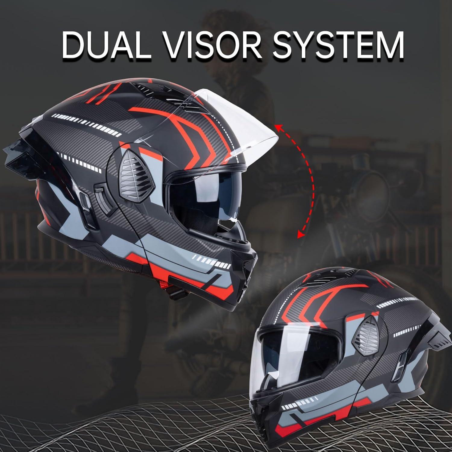 Casco Modular Integral AceRide KYE-hel Mediano Negro Mate