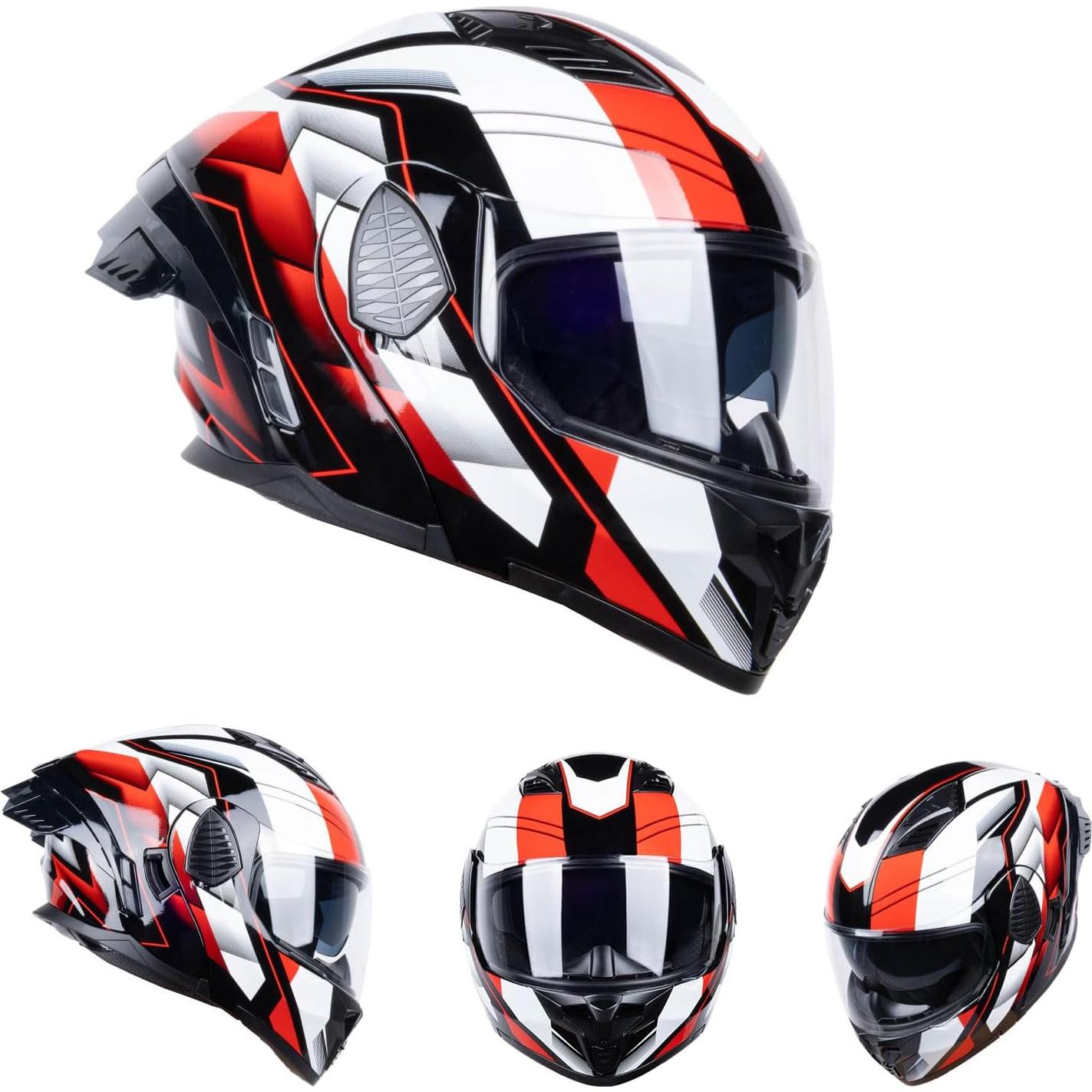 Casco Modular Integral AceRide KYE622-1 Doble Visor Mediano