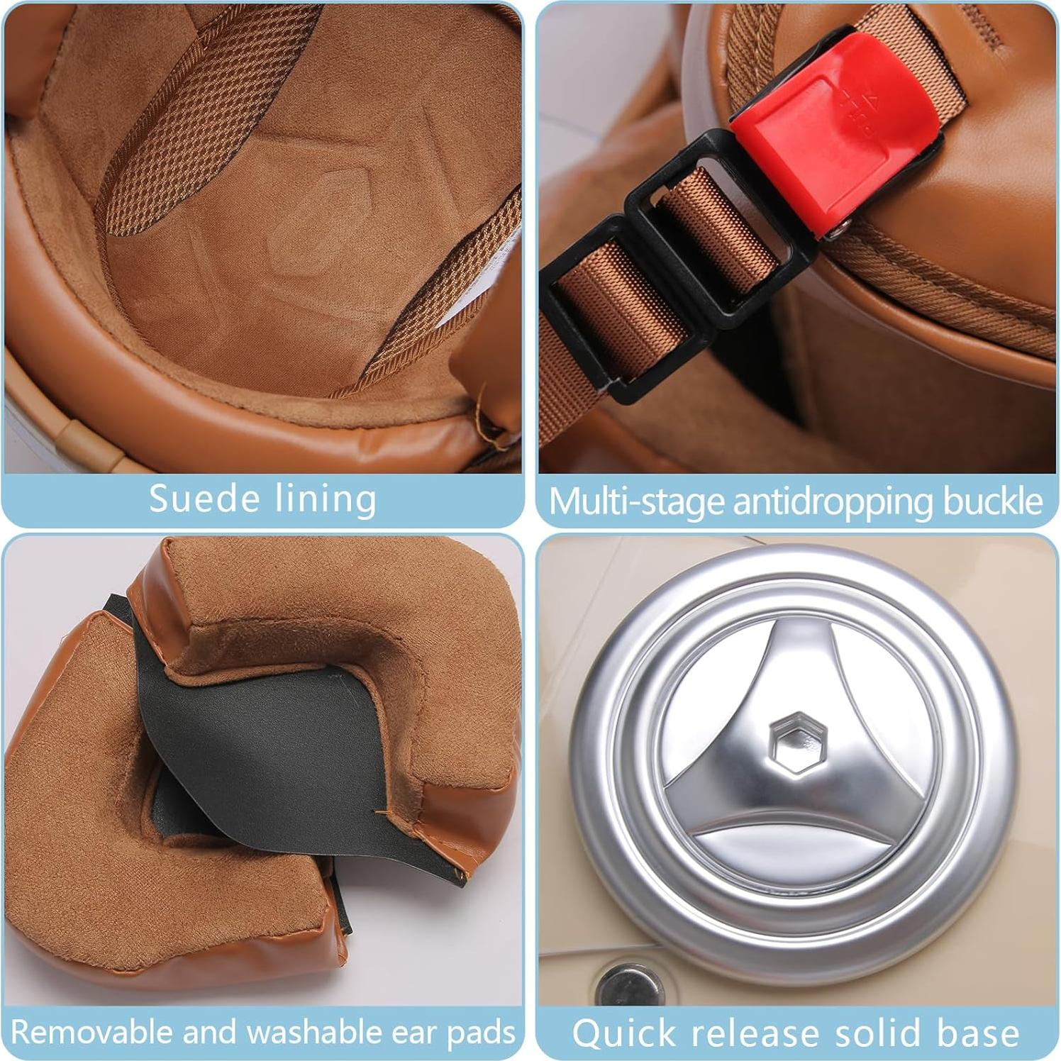 Casco de motocicleta SXJXZJBF retro 3/4 unisex ligero