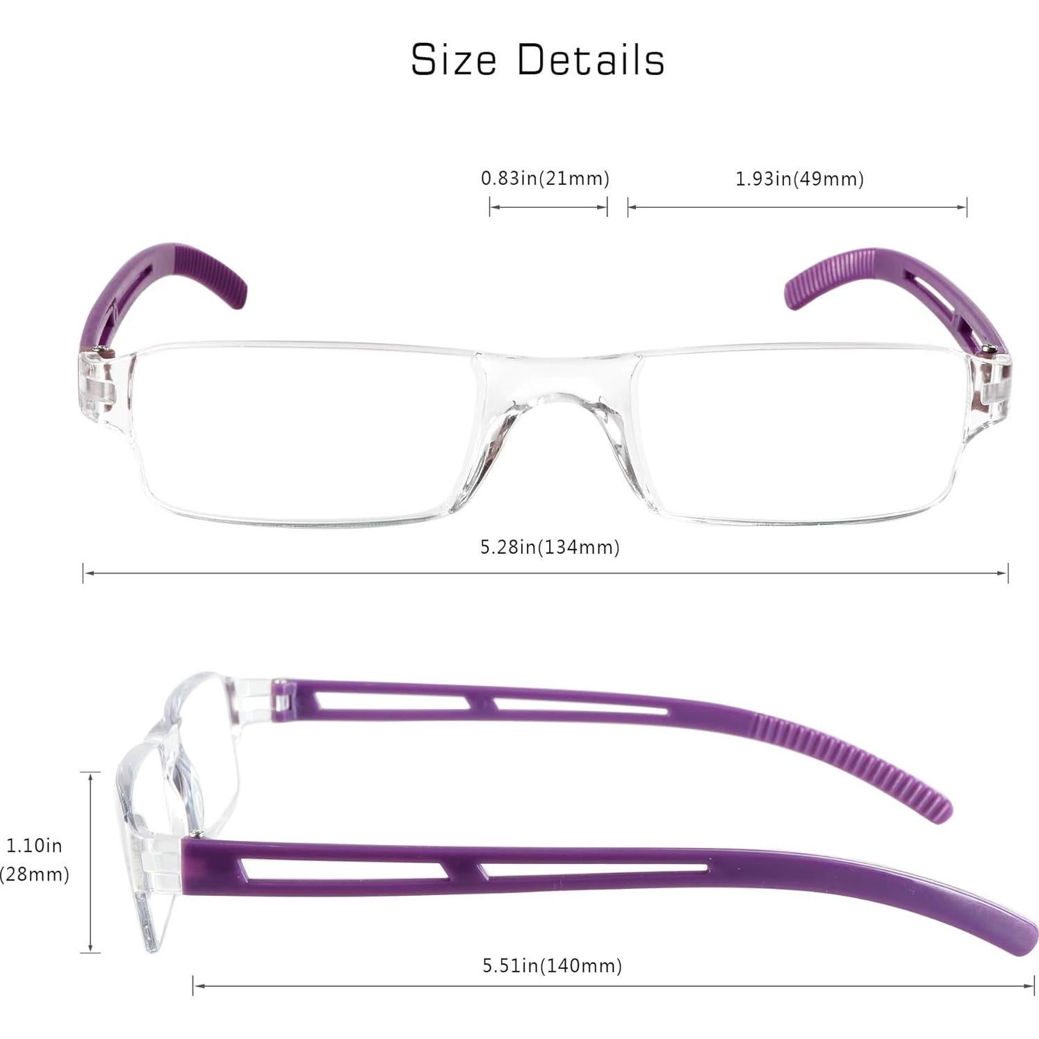 Gafas de Lectura LifeArt +4.25 Luz Azul Rectangulares