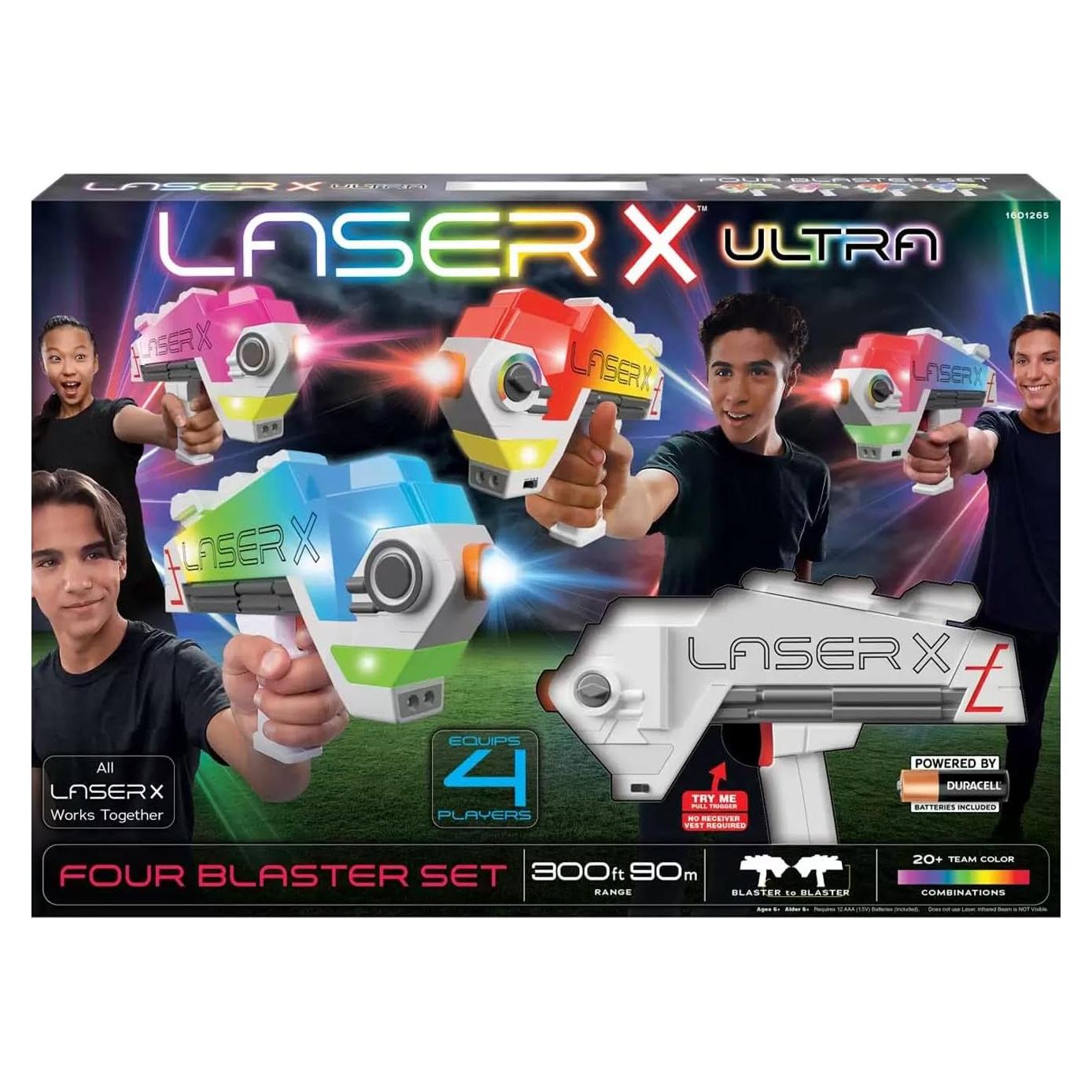 Paquete de 4 Blasters Laser X Revolution - Kit de Laser Tag