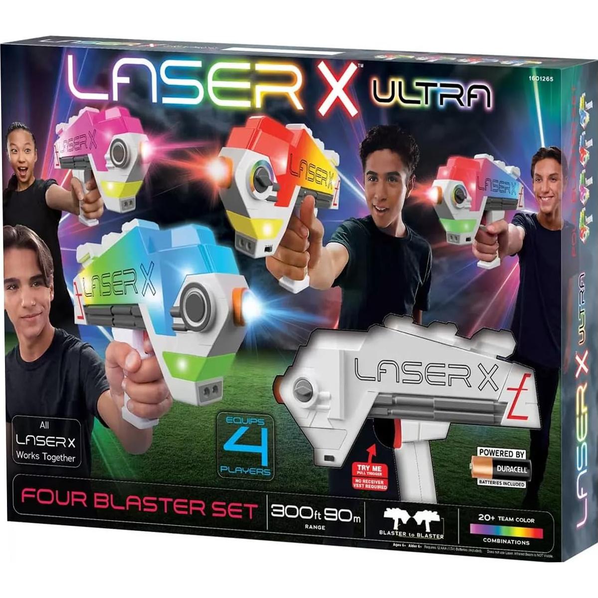 Paquete de 4 Blasters Laser X Revolution - Kit de Laser Tag