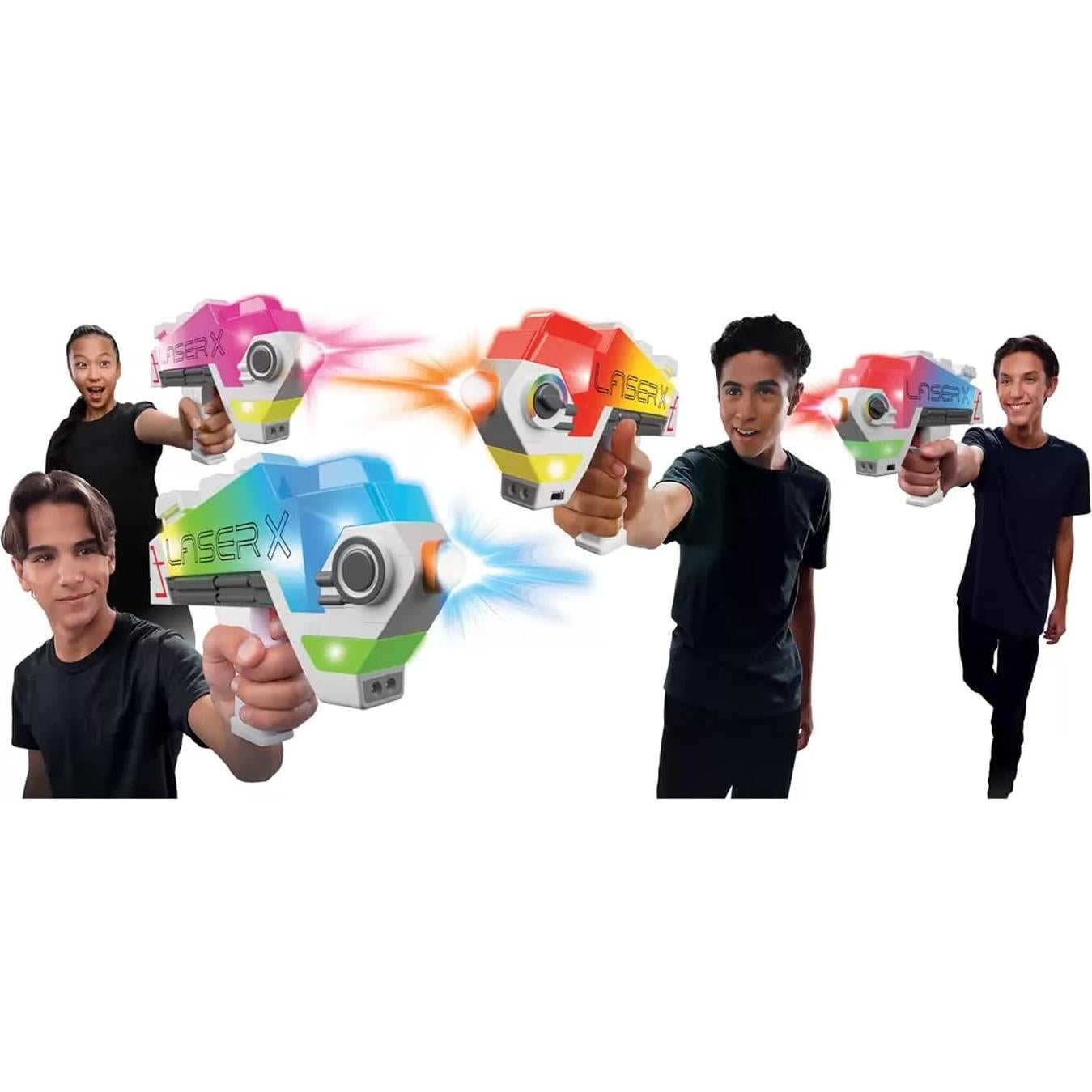 Paquete de 4 Blasters Laser X Revolution - Kit de Laser Tag