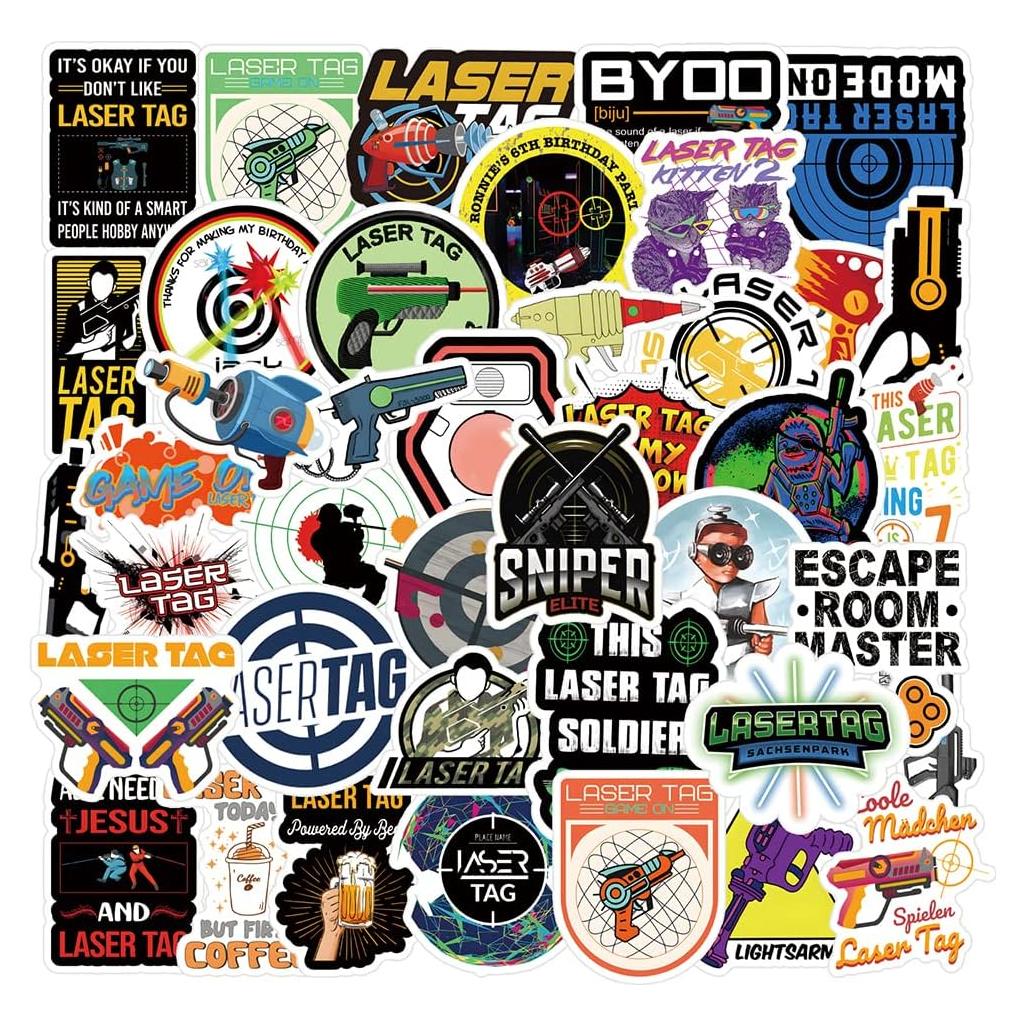 50 Calcomanías de Vinilo JJIJIAN para Laser Tag - Impermeables