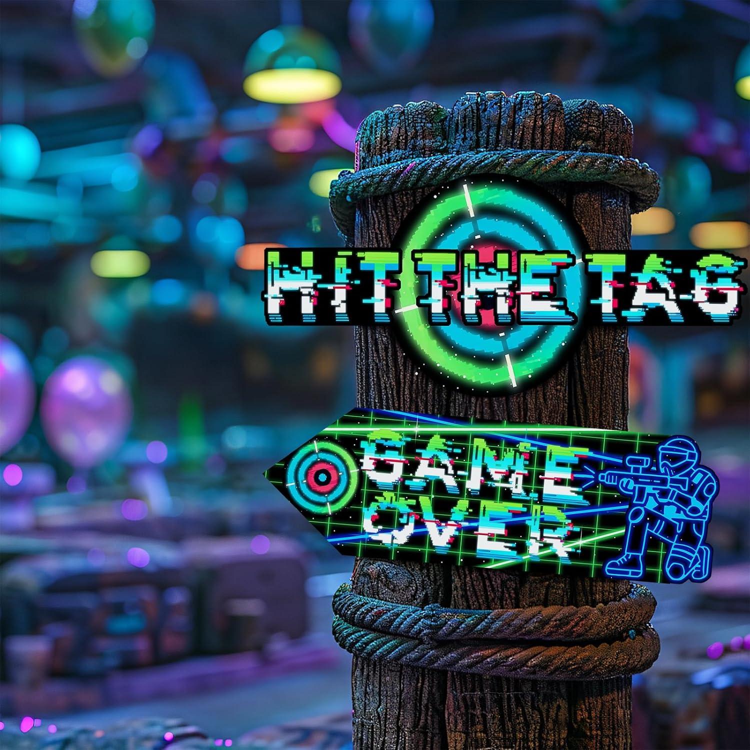 Carteles Direccionales de Fiesta Laser Tag 20 Piezas SamPartyShop