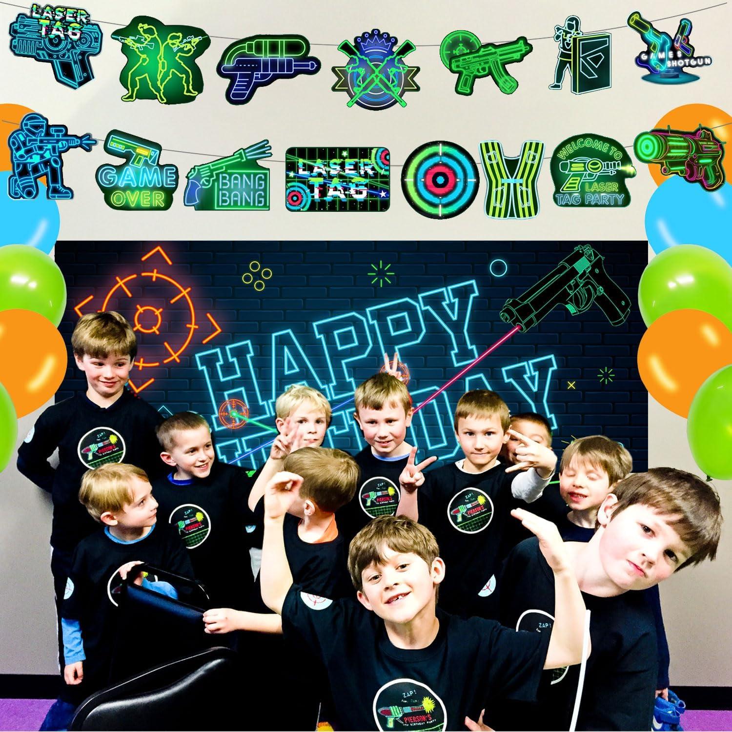 Kit de Decoración para Fiesta de Cumpleaños Laser Tag 59 Pcs