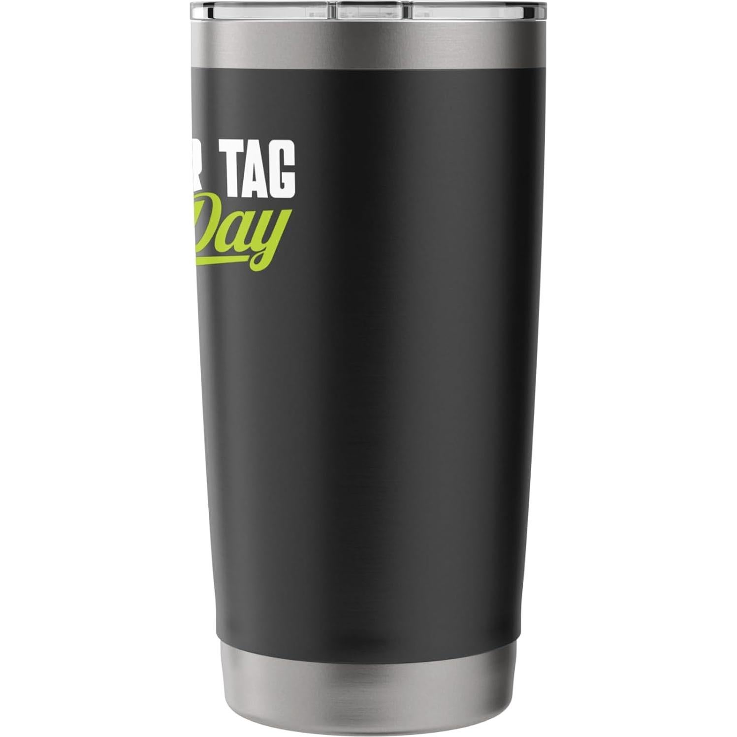Vaso de Acero Inoxidable Aislado 20 oz Negro Laser Tag