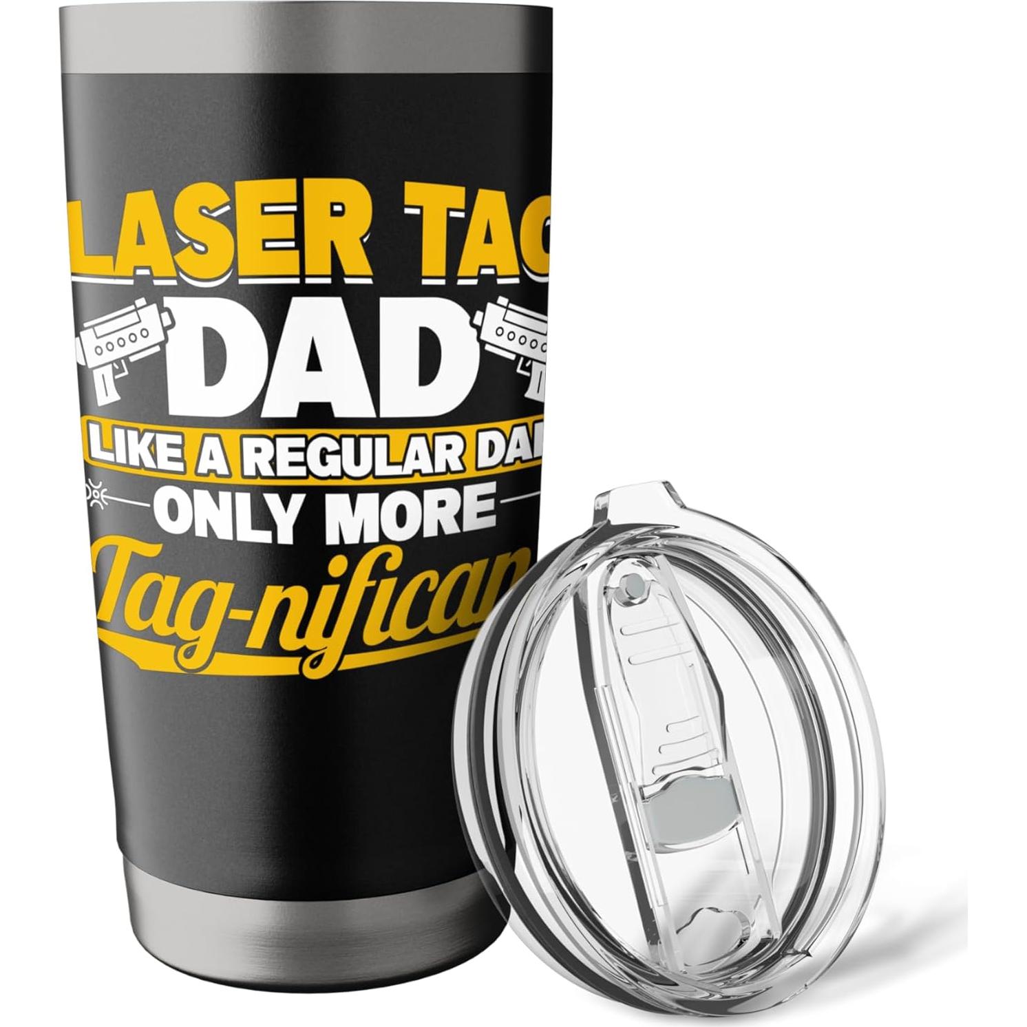 Juego de Laser Tag Papá - Vaso Acero Inoxidable 20 oz Aislado