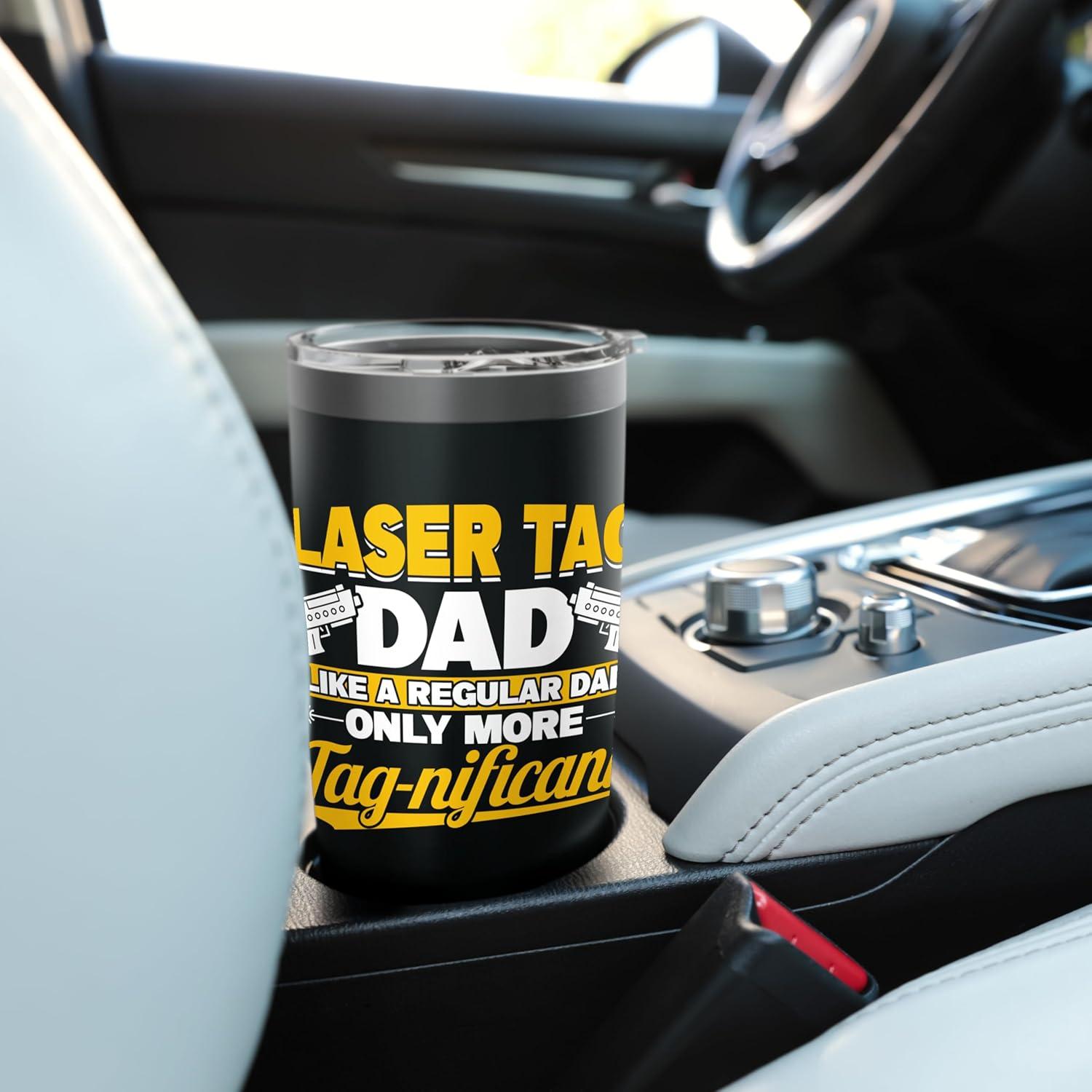 Juego de Laser Tag Papá - Vaso Acero Inoxidable 20 oz Aislado