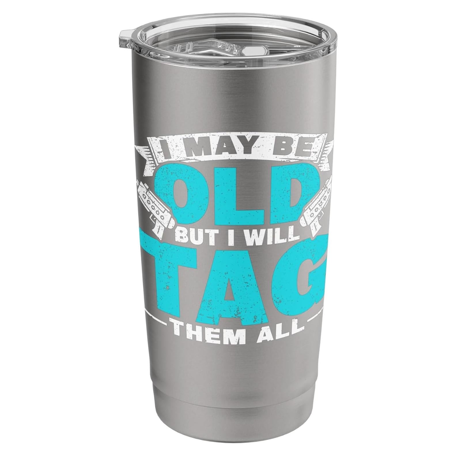 Vaso Aislado de Acero Inoxidable 20 oz - Laser Tag Fiesta