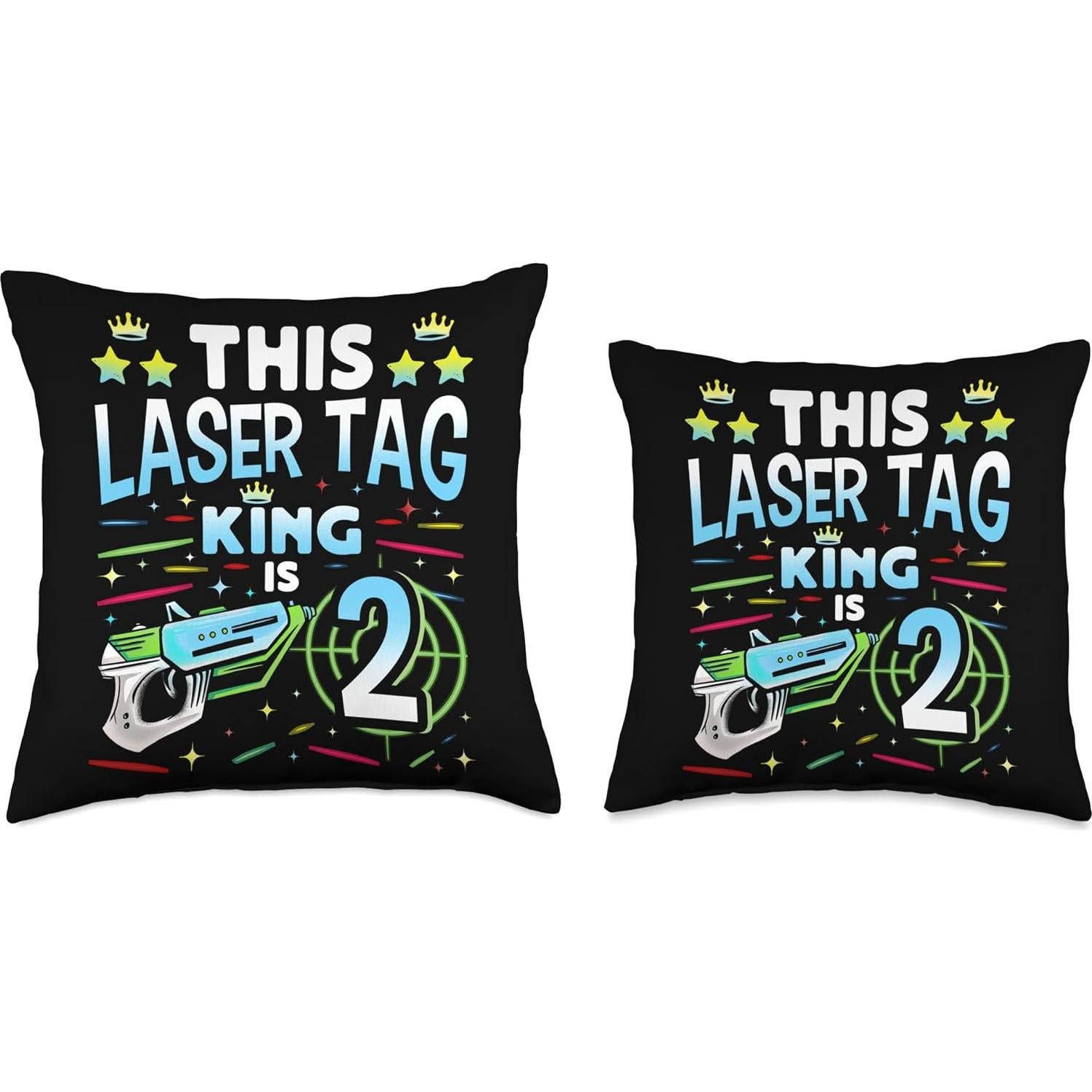 Almohada de Lanzamiento Rey del Laser Tag 45x45 cm Multicolor