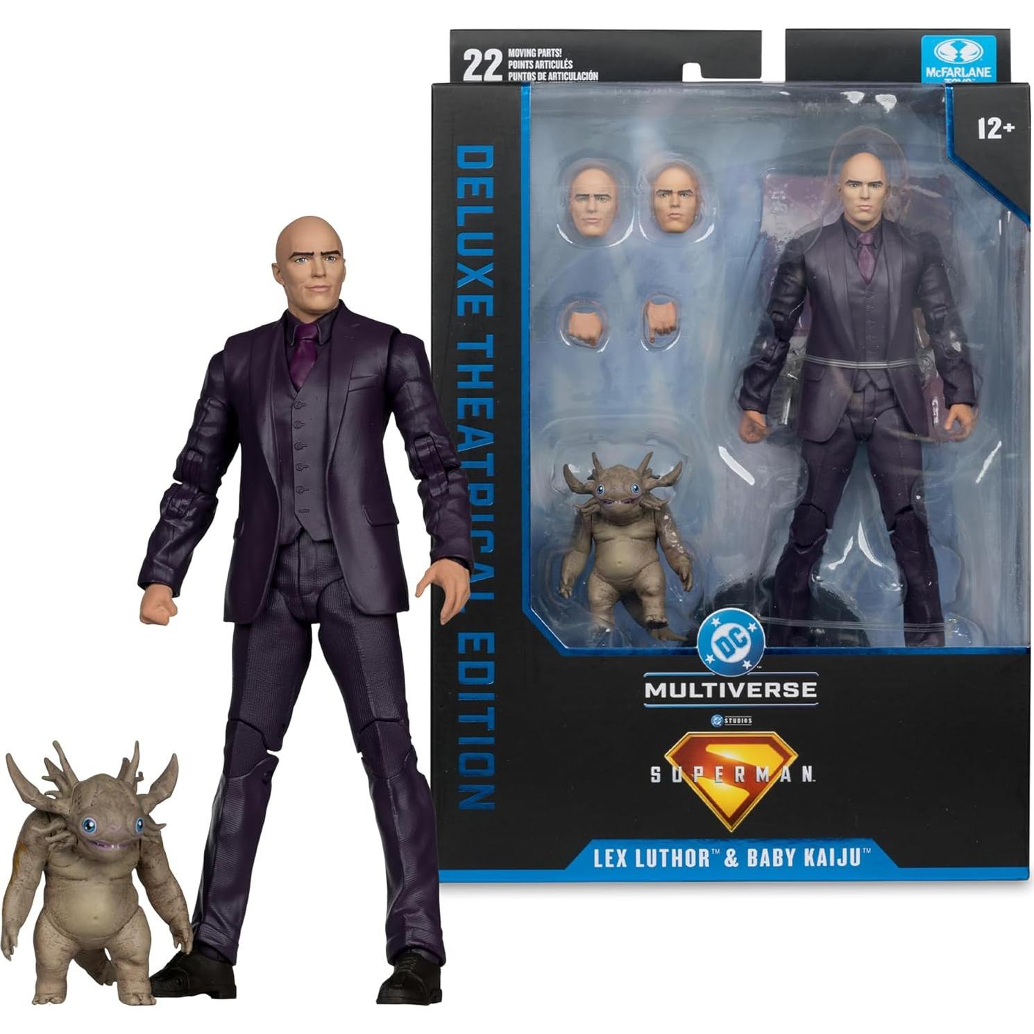 Figura de acción Lex Luthor y Baby Kaiju McFarlane 18 cm