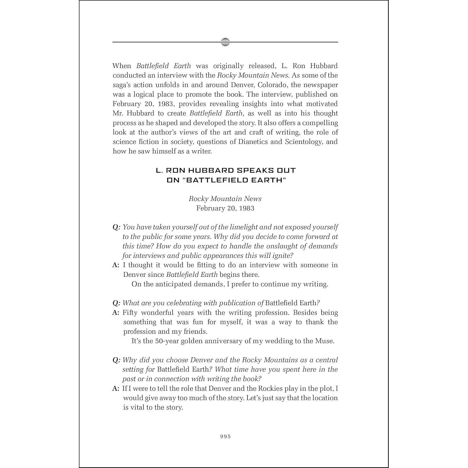 Battlefield Earth: A Saga of the Year 3000