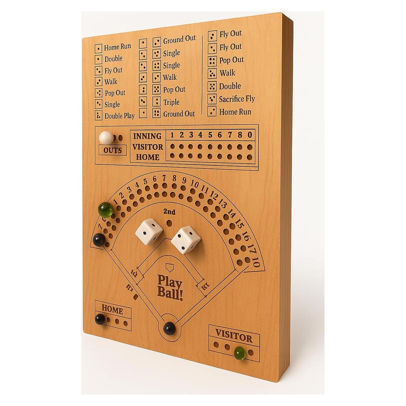 Juego de Mesa de Béisbol Kocak Gold con Dados y Canicas