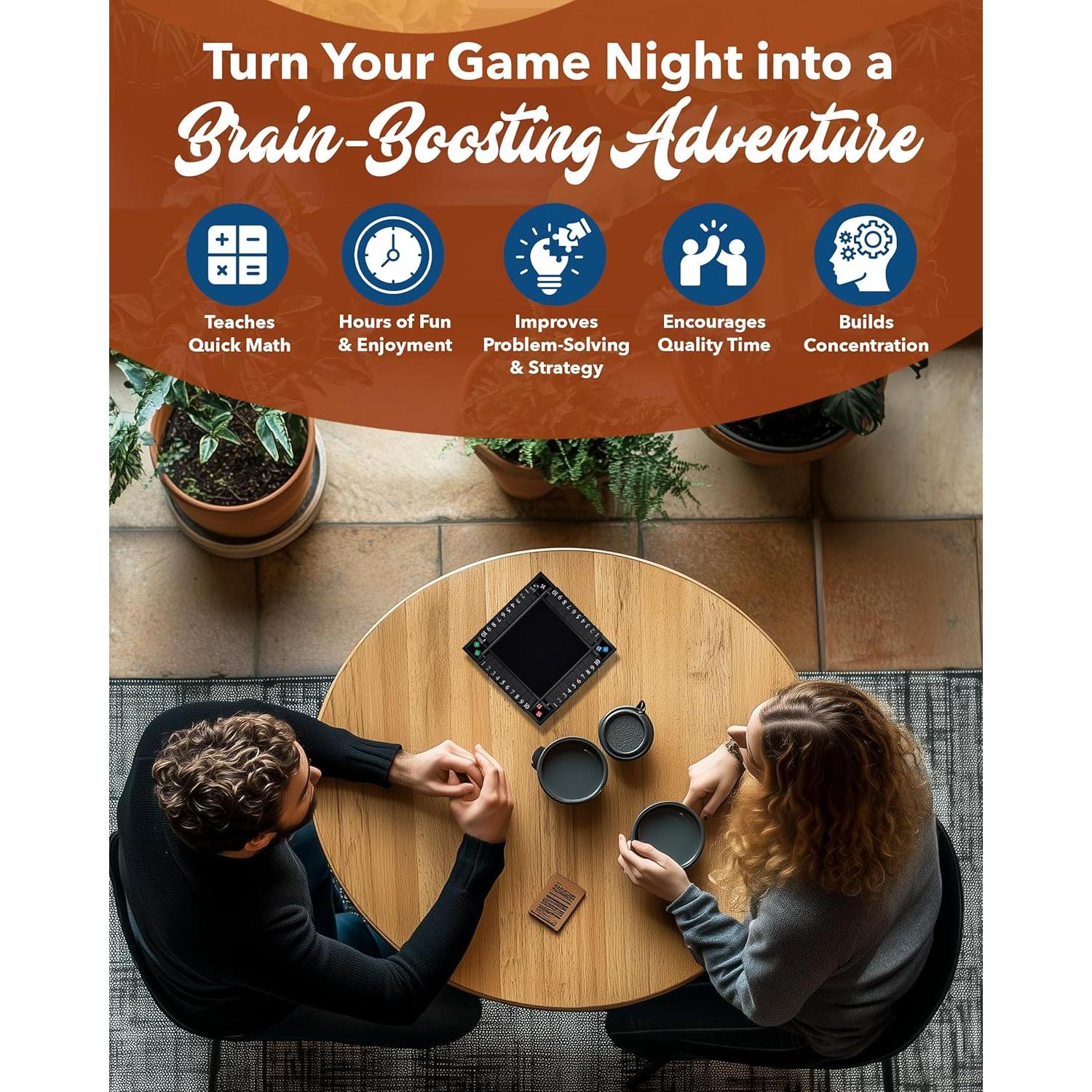 Juego de Mesa Shut The Box Personalizado 4 Jugadores 21.6 cm