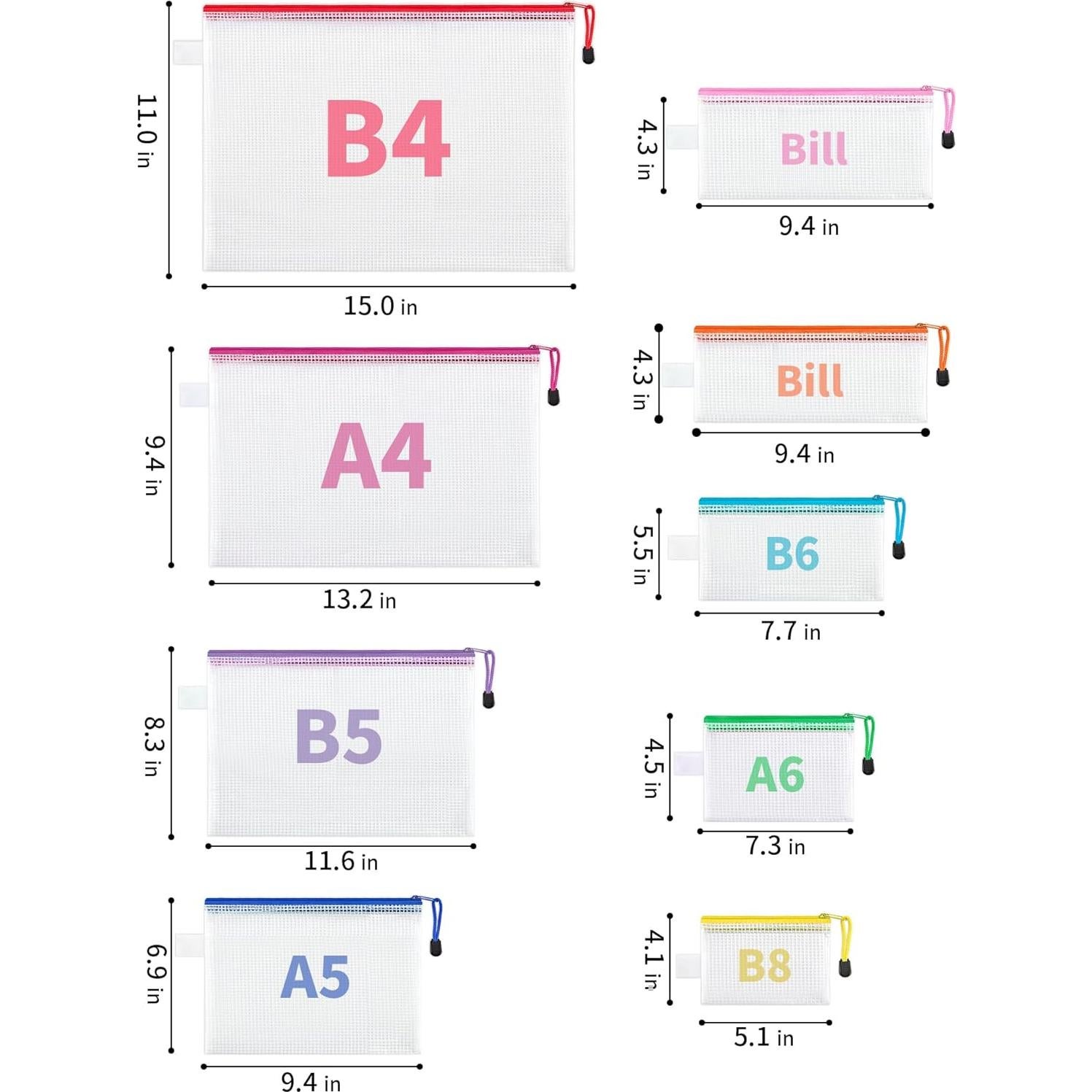 Bolsas de Malla con Cierre JARLINK 72 Piezas Multicolor