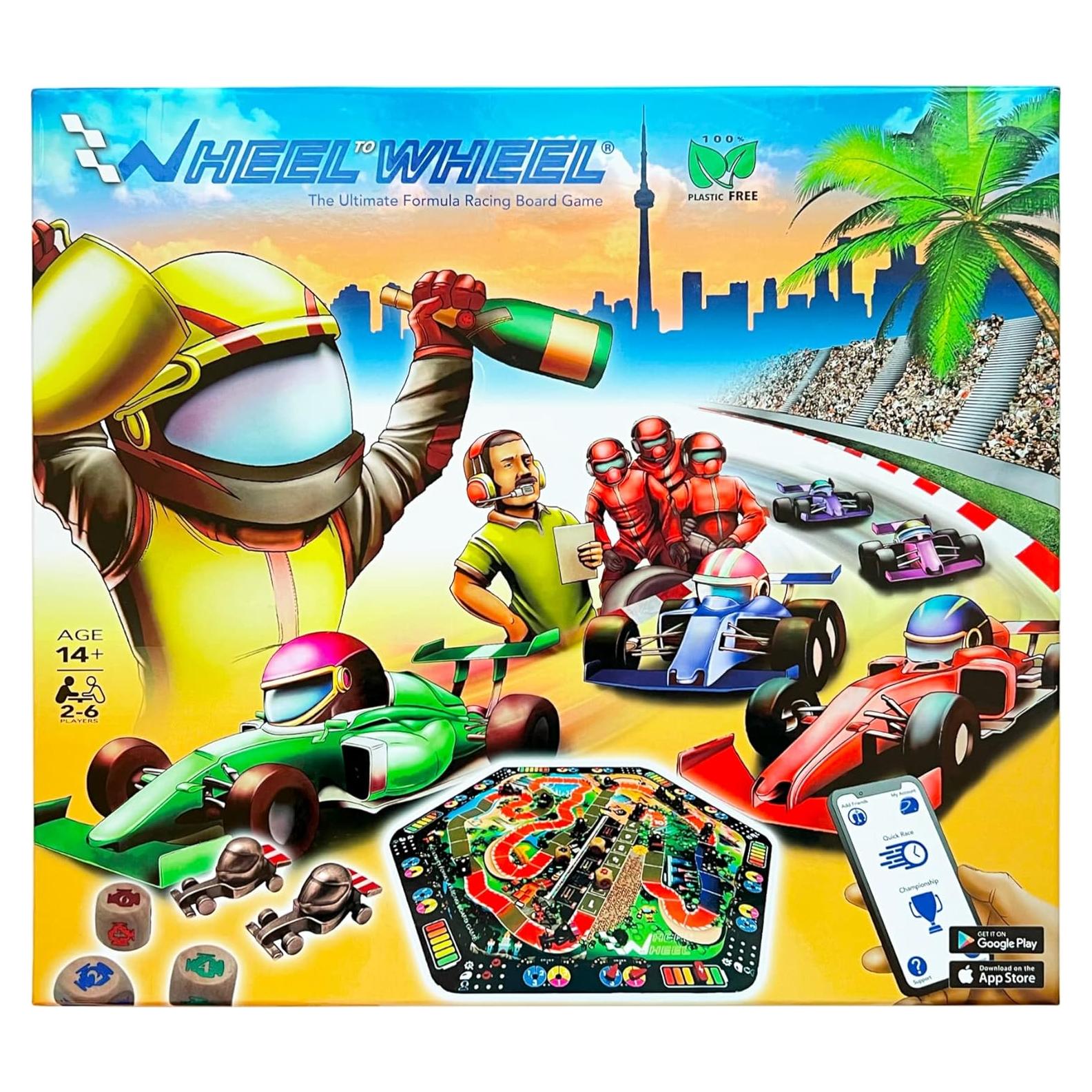 Juego de Mesa de Carreras de Fórmula Wheel To Wheel - 6 Jugadores