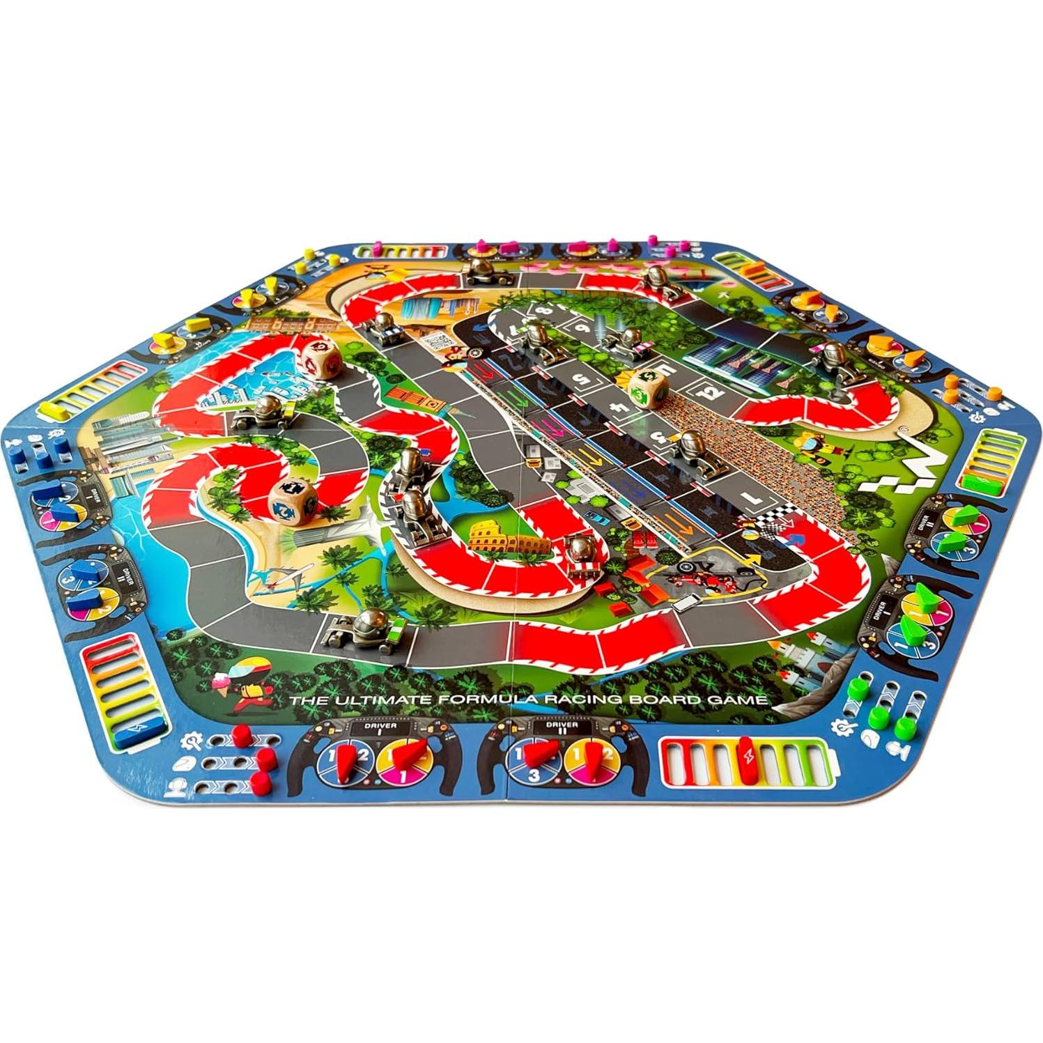 Juego de Mesa de Carreras de Fórmula Wheel To Wheel - 6 Jugadores