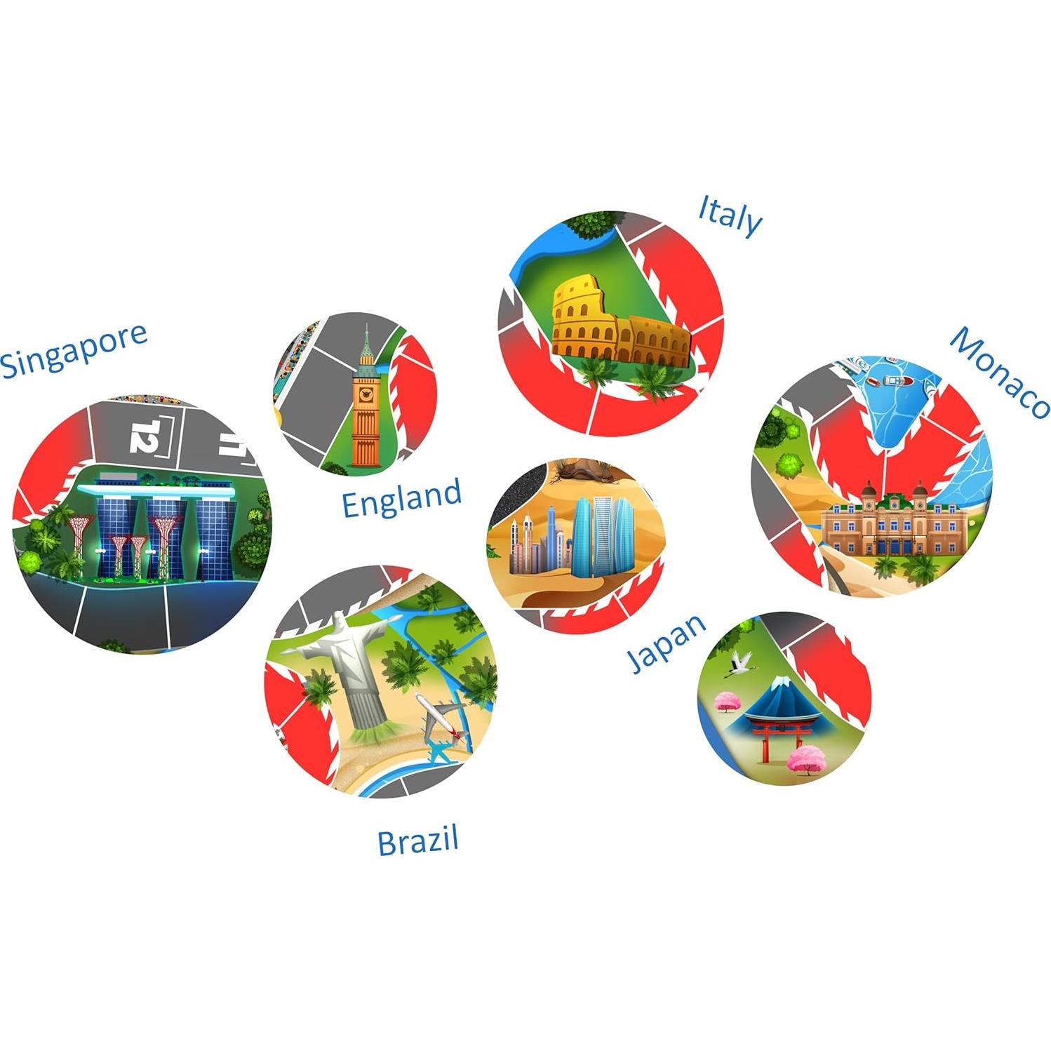 Juego de Mesa de Carreras de Fórmula Wheel To Wheel - 6 Jugadores