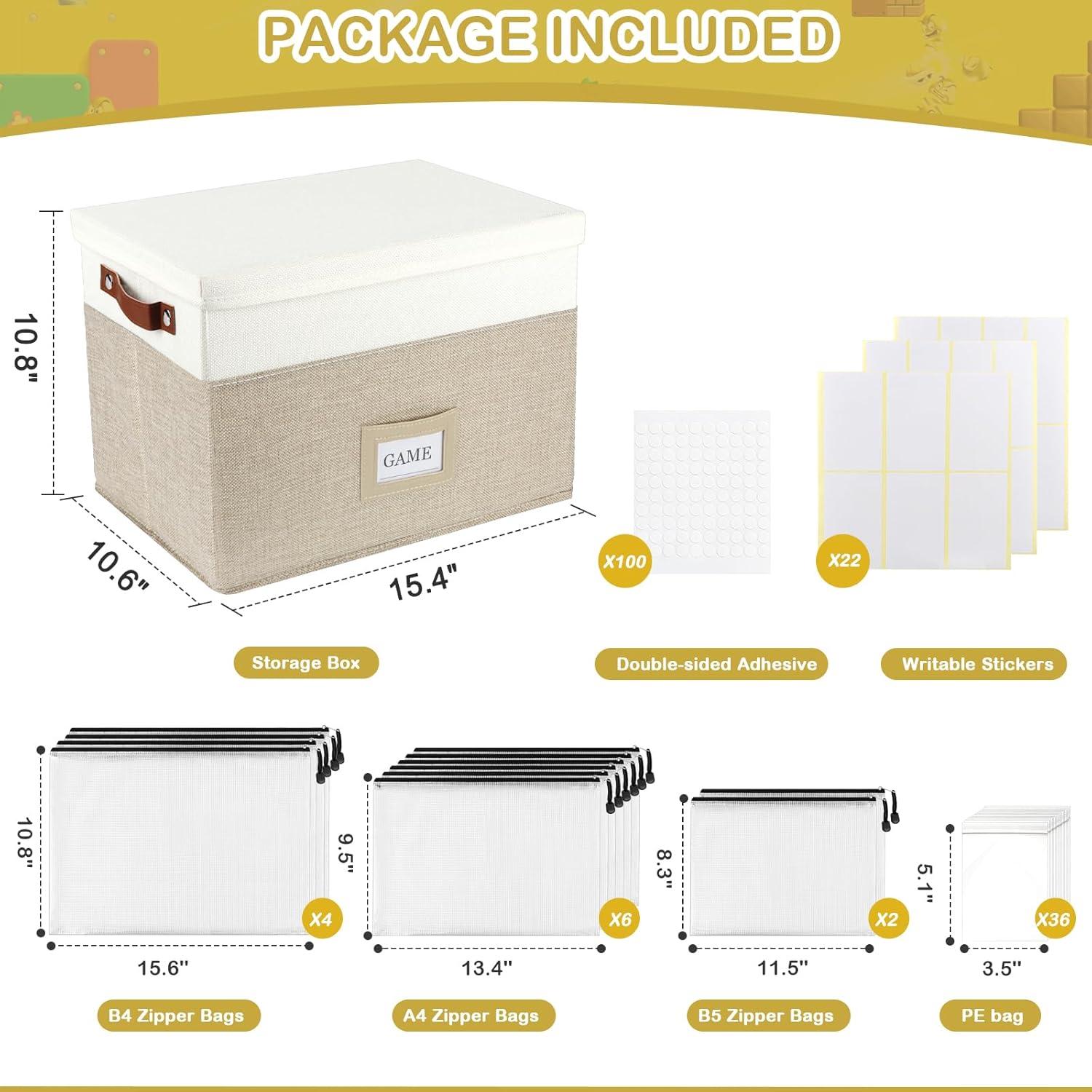 Organizador de Juegos de Mesa HLWGOG Beige 1-Pack Grande