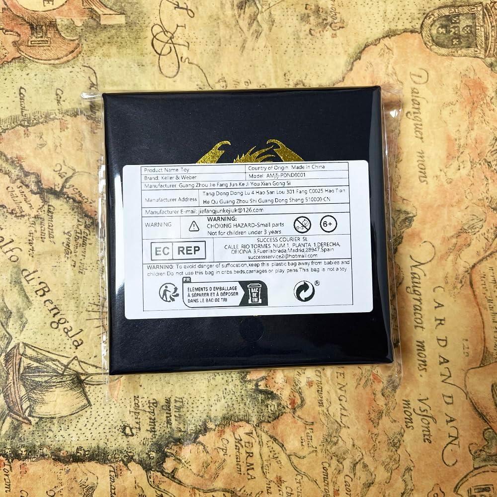 Set de Dados Giratorios DND Metálicos 7-en-1 con Caja Regalo