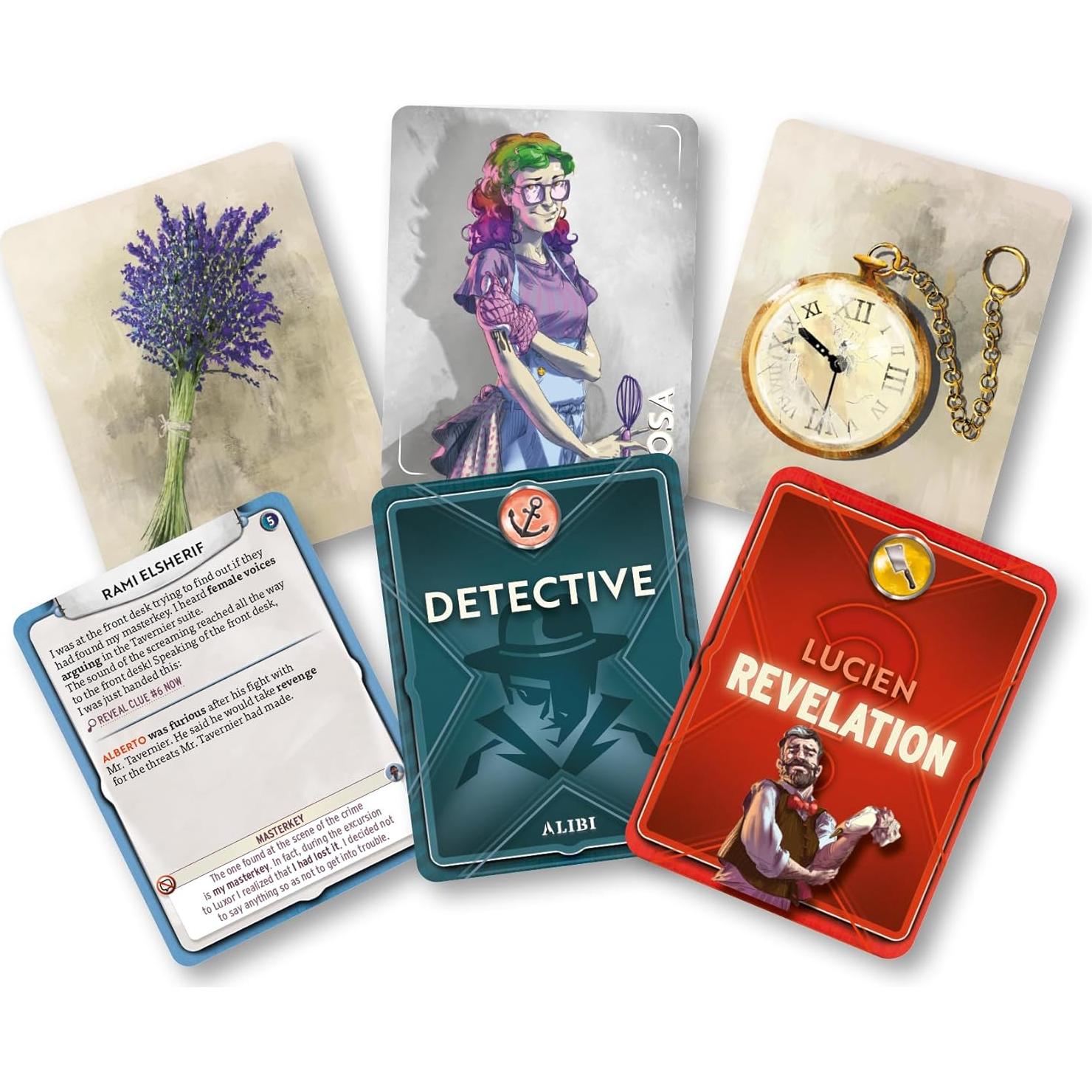 Juego de mesa Alibi DV Games - Misterio de asesinato 5-6 jugadores